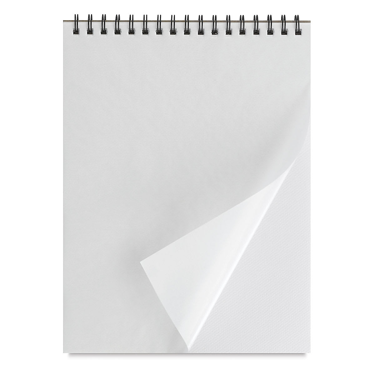 Canson Mi-Teintes Spiral Pad showing inside of pad with glassine sheet folded over to show paper Canson Mi-Teintes Spiral Pad showing inside of pad with glassine sheet folded over to show paper