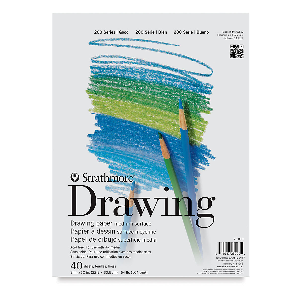 Strathmore 200 Series Drawing Paper Pad - 9" x 12", 40 Sheets