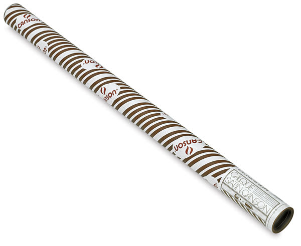 Canson Vidalon Vellum Roll - Angled view of roll with label Canson Vidalon Vellum Roll - Angled view of roll with label