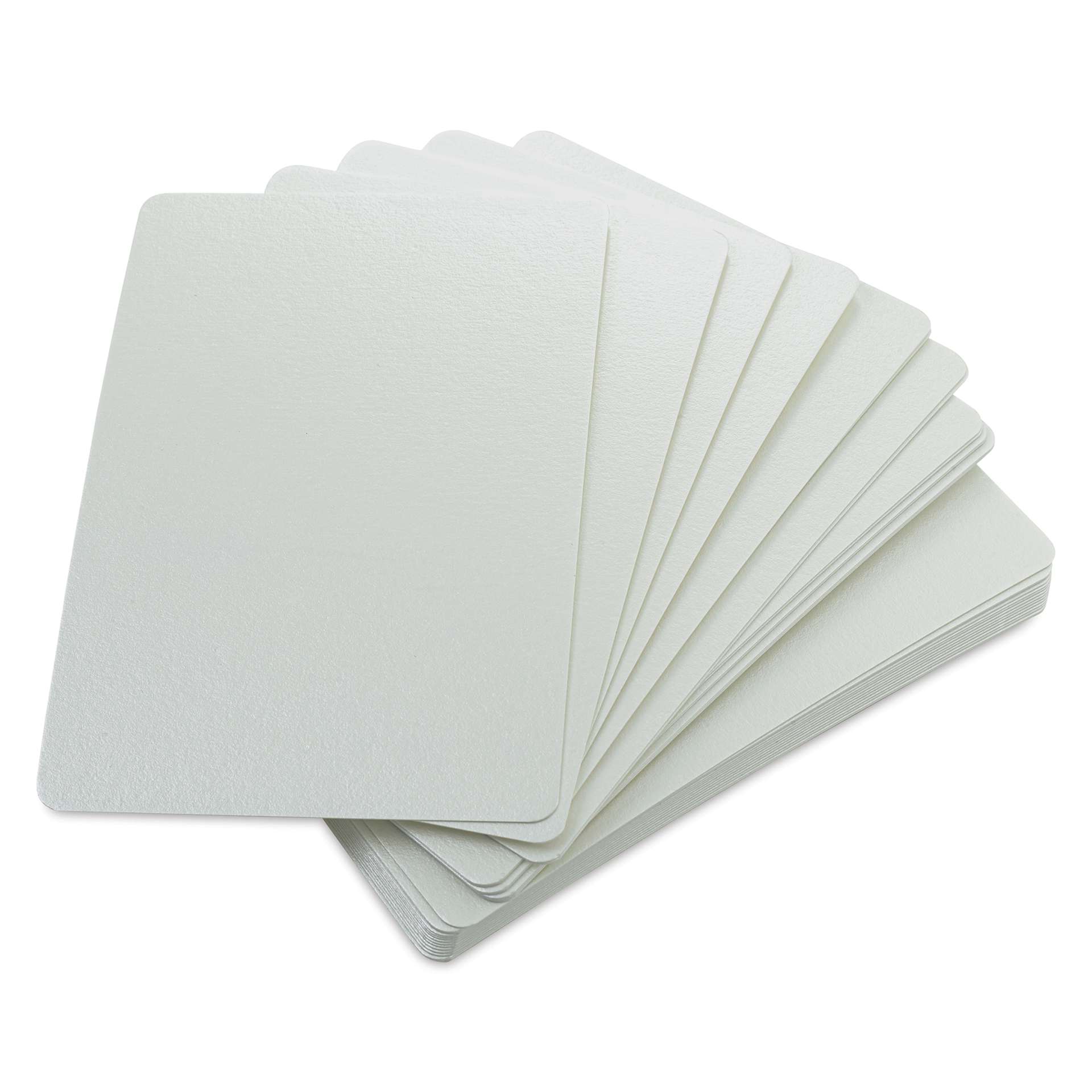 Hahnemühle Photo Rag Metallic Inkjet Photo Cards - 4" x 6", Pkg of 30 (Blank cards fanned out)