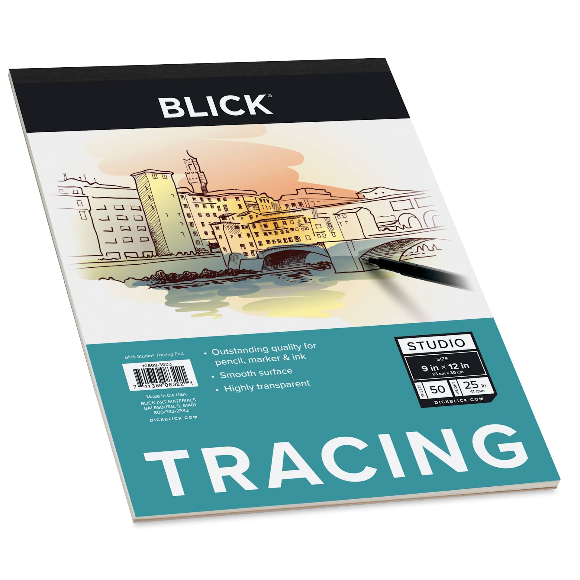 Blick Studio Tracing Paper Pad - 9" x 12", 50 Sheets