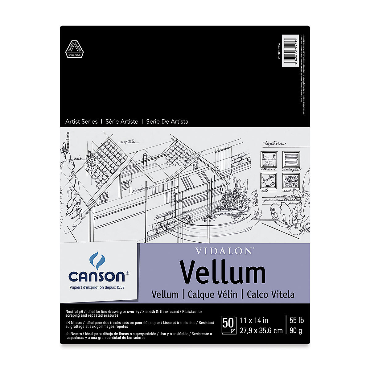 Canson Vidalon Vellum - 11" x 14", 50 Sheets