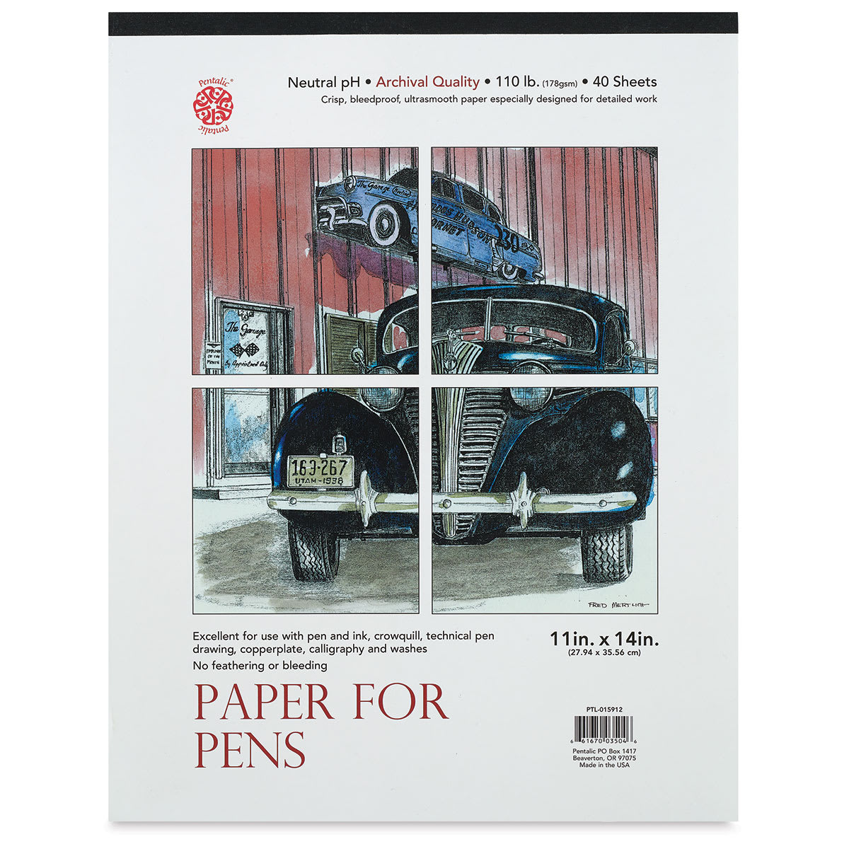 Pentalic Paper For Pens Pad - 11'' x 14'', 40 Sheets