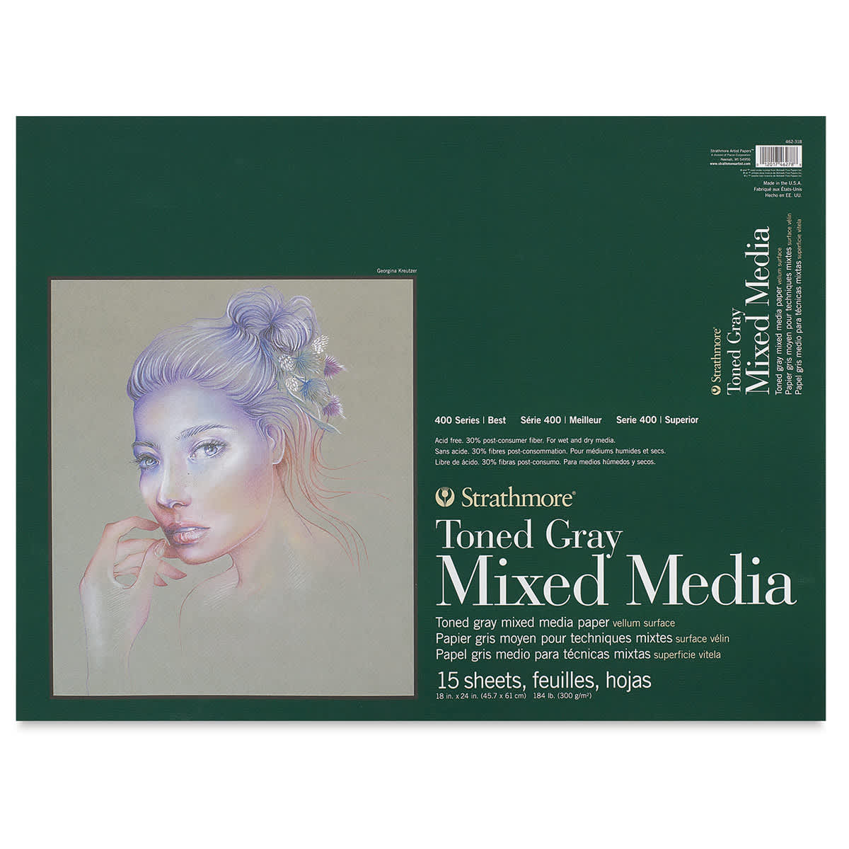 Strathmore 400 Series Toned Mixed Media Pad - Gray, 18" x 24" Strathmore 400 Series Toned Mixed Media Pad - Gray, 18" x 24"