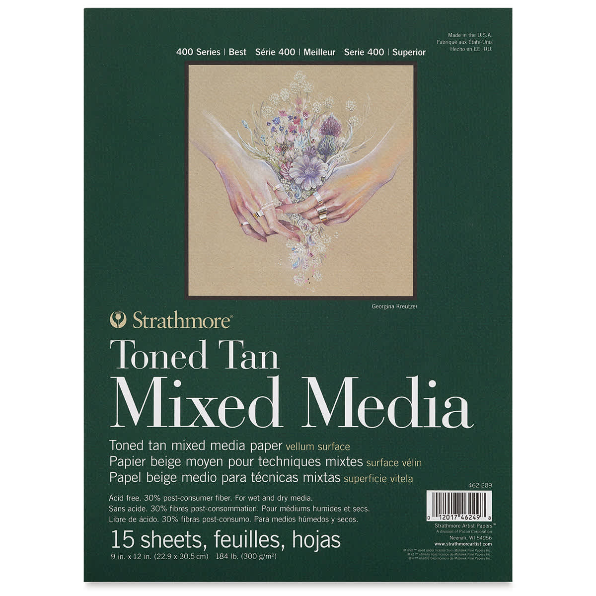Strathmore 400 Series Toned Mixed Media Pad - Tan, 9" x 12" Strathmore 400 Series Toned Mixed Media Pad - Tan, 9" x 12"