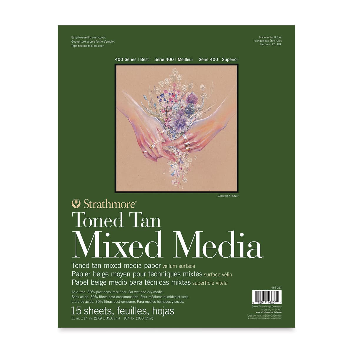 Strathmore 400 Series Toned Mixed Media Pad - Tan, 11" x 14"