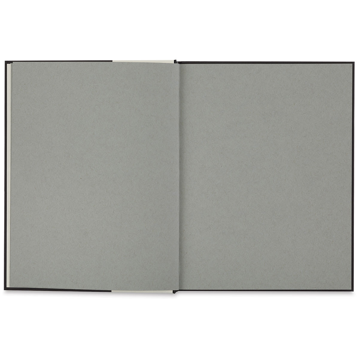 Hardbound Toned  Mixed Media Artist Journal - Open journal with gray pages