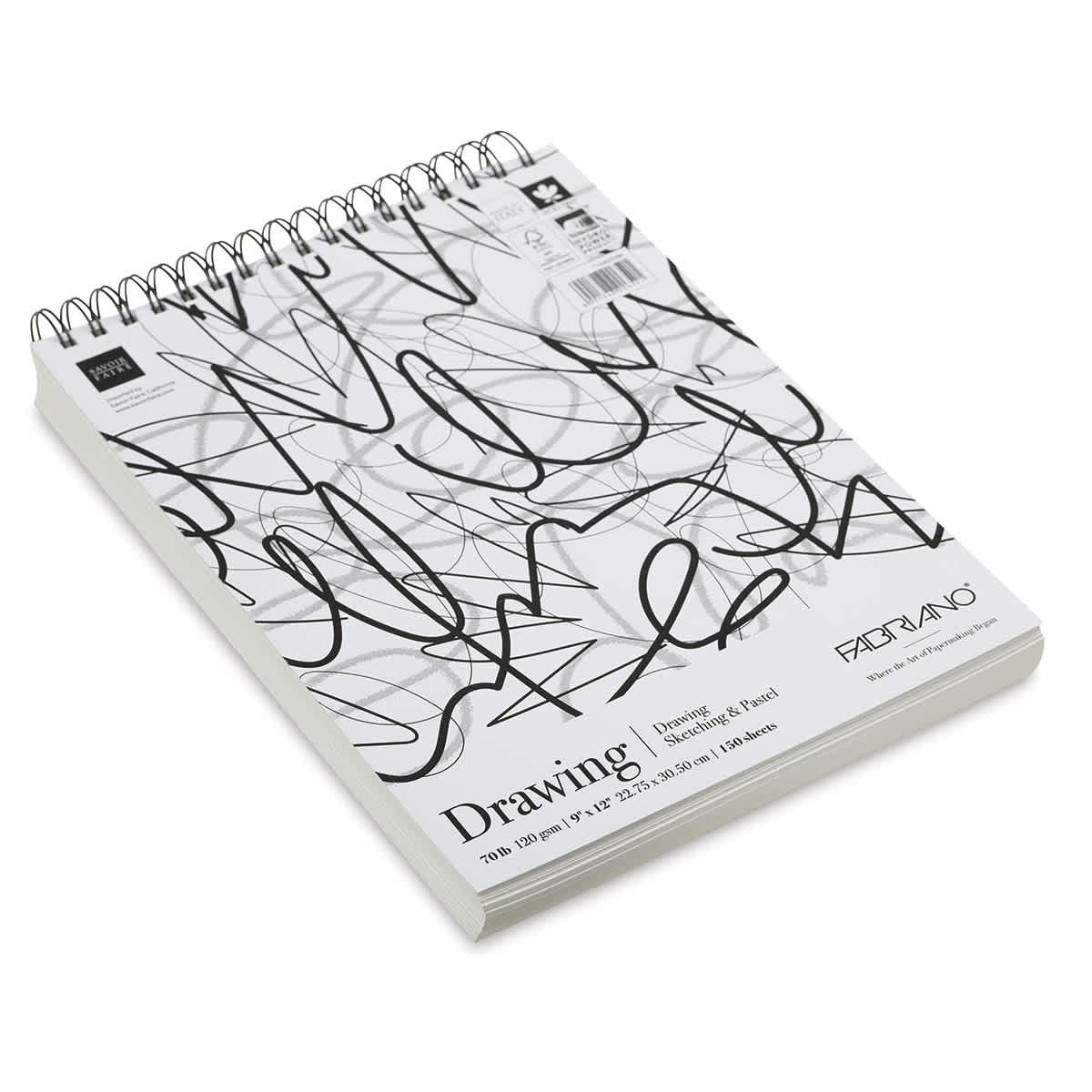 Fabriano Studio Drawing Fat Pad - Angled Top view of cover of Fat pad Fabriano Studio Drawing Fat Pad - Angled Top view of cover of Fat pad