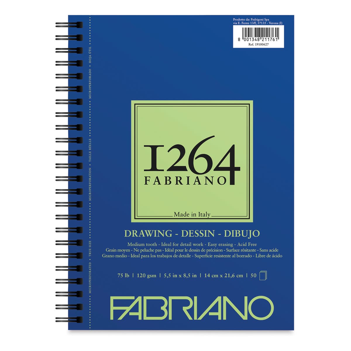 Fabriano 1264 Drawing Pad - 5-1/2" x 8-1/2", 50 Sheets Fabriano 1264 Drawing Pad - 5-1/2" x 8-1/2", 50 Sheets