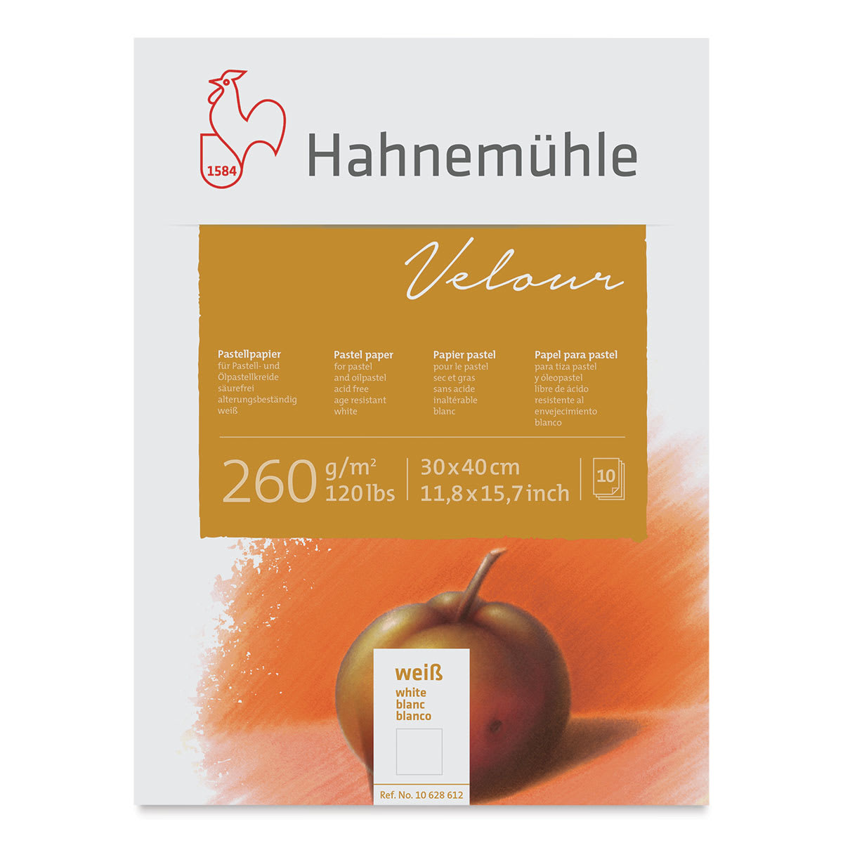 Hahnemuhle Velour Papers - 11-4/5" x 15-7/10", White, 10 Sheets