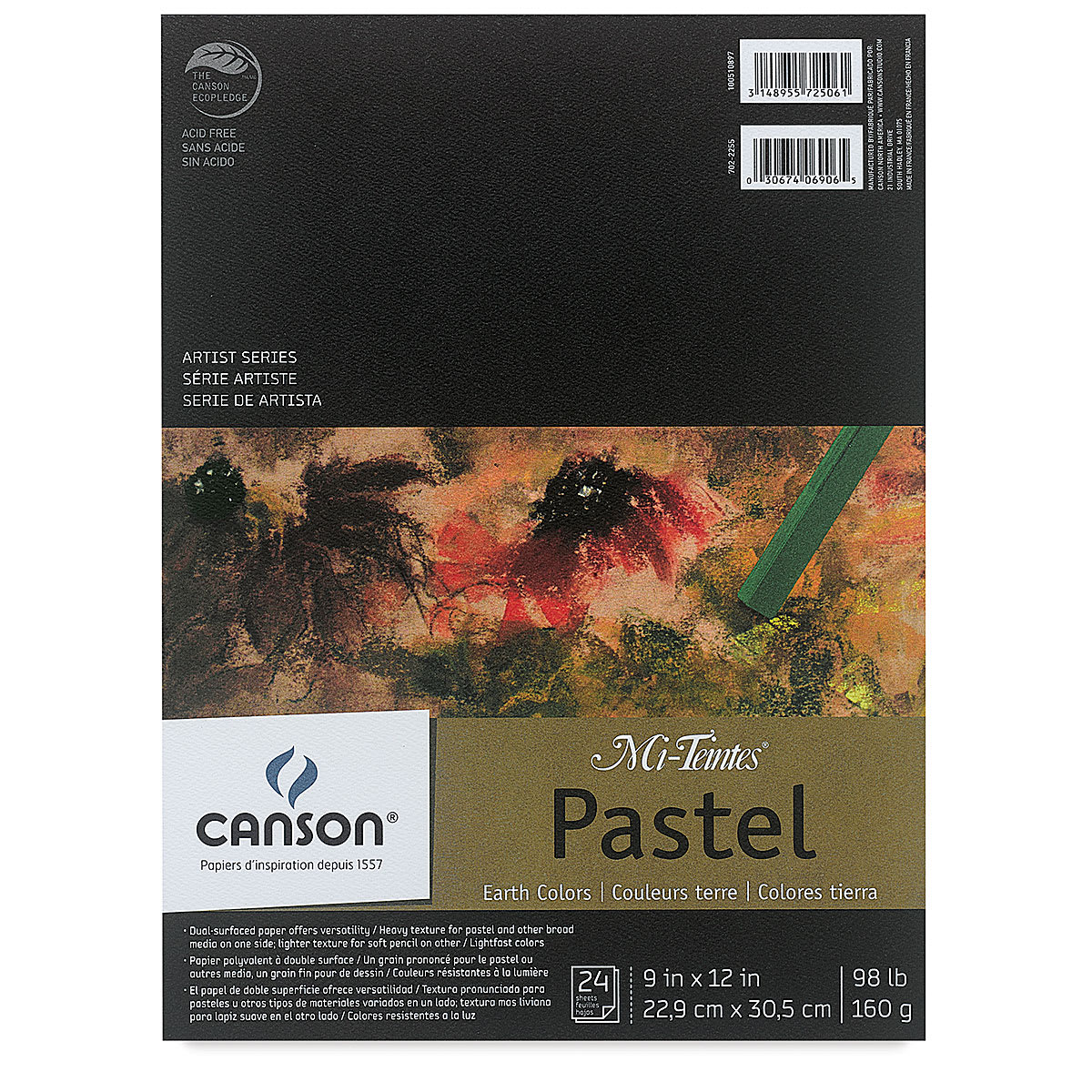 Canson Mi Teintes Drawing Papers - 9" x 12", Earth Tone, Pad, 24 Sheets