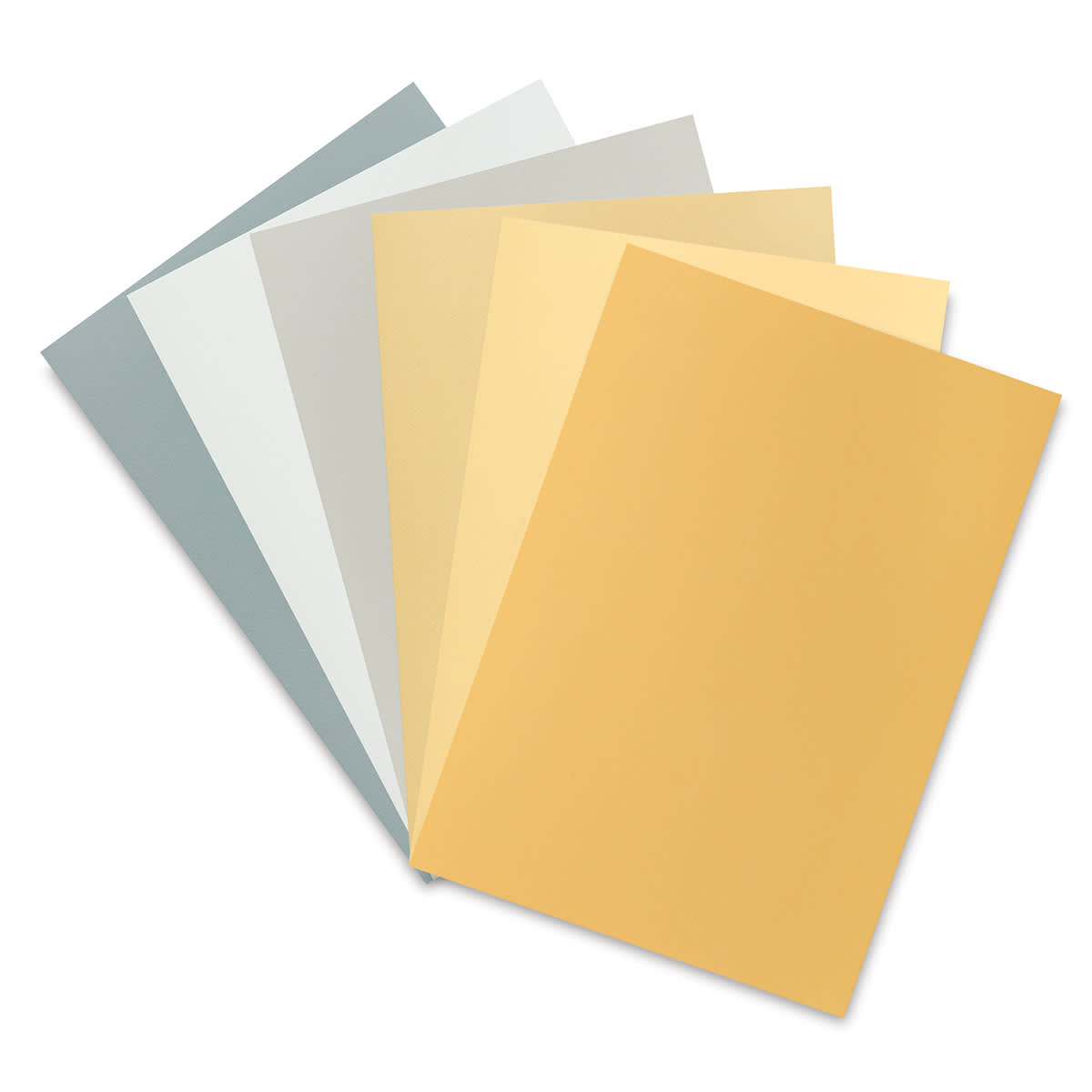 Rembrandt Soft Pastel Paper Pad - Six sheets showing range of Light Colors arranged in fan Rembrandt Soft Pastel Paper Pad - Six sheets showing range of Light Colors arranged in fan