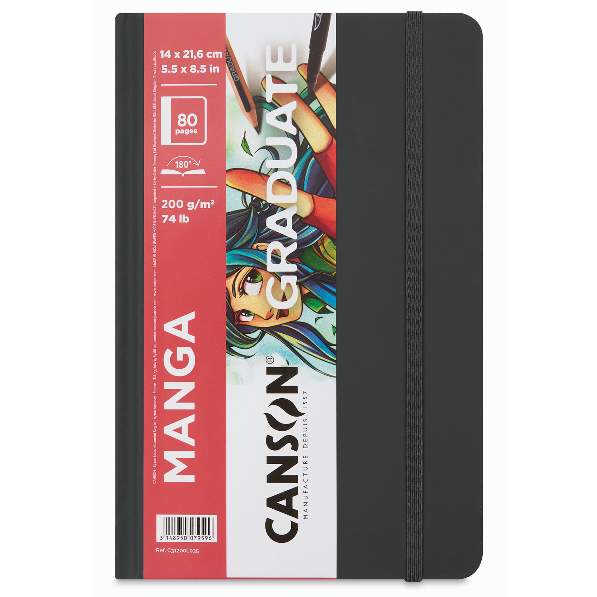Canson Graduate Manga Book - 5-1/2" x 8-1/2", front cover Canson Graduate Manga Book - 5-1/2" x 8-1/2", front cover