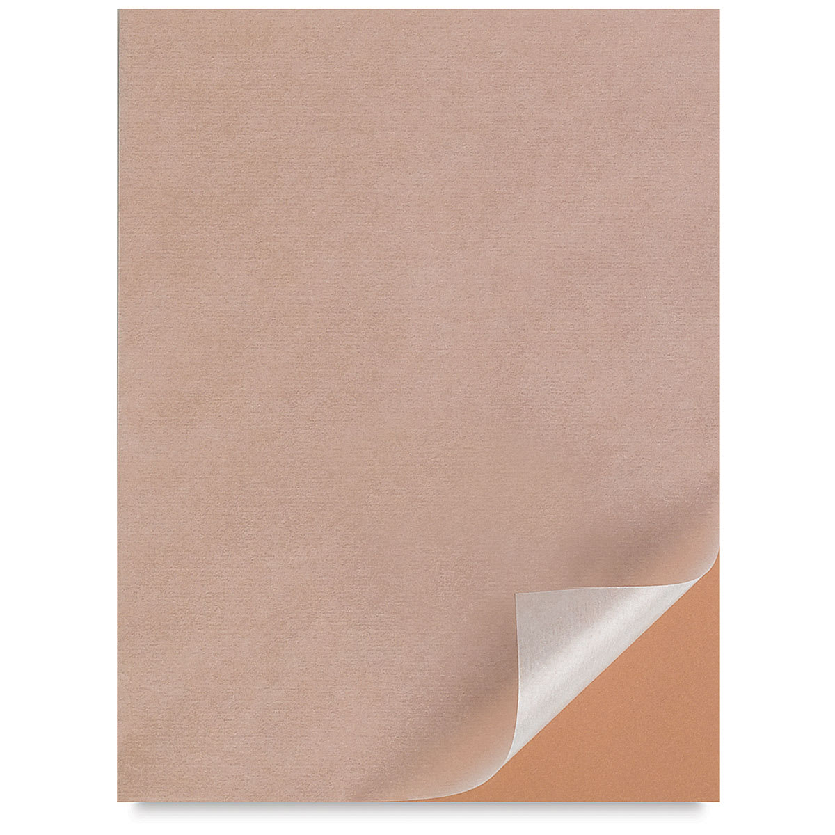 Clairefontaine Pastelmat Sheet - Top view of Sienna card with Glassine sheet folded back Clairefontaine Pastelmat Sheet - Top view of Sienna card with Glassine sheet folded back