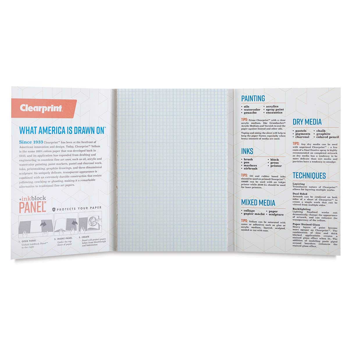 Clearprint Field Books - Single gridded book shown open