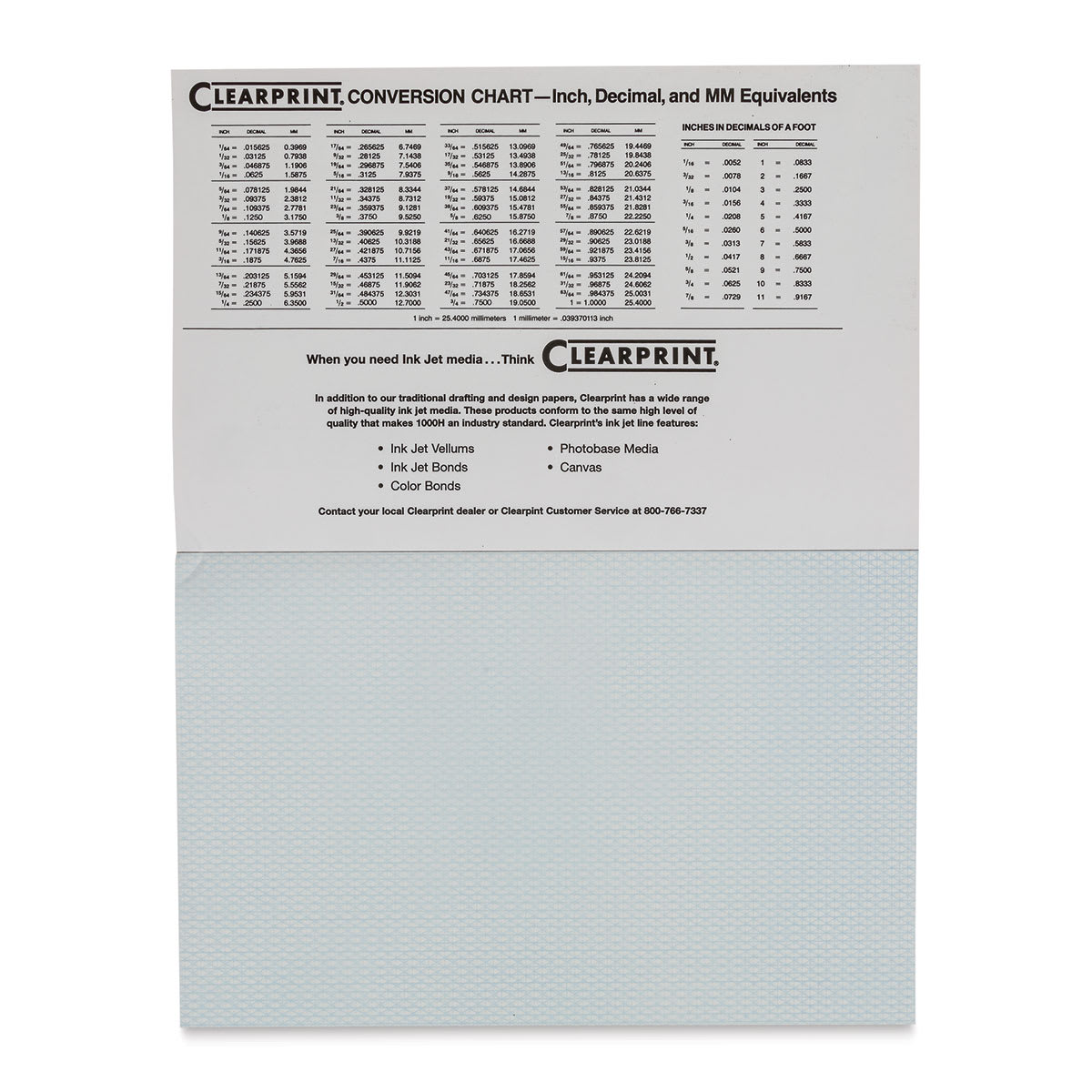 Clearprint Drafting and Design Fade-Out Vellum - 11" x 17", Isometric Grid, 50 Sheets