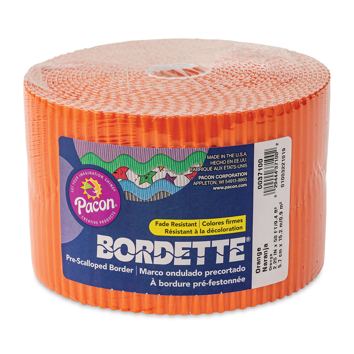 Bordette Scalloped Border - 2-1/4" x 50 ft, Orange