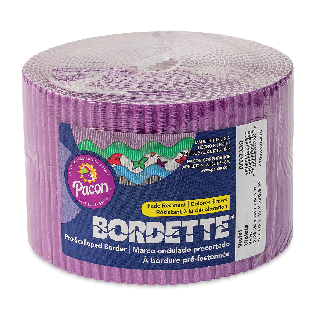Bordette Scalloped Border - 2-1/4" x 50 ft, Violet