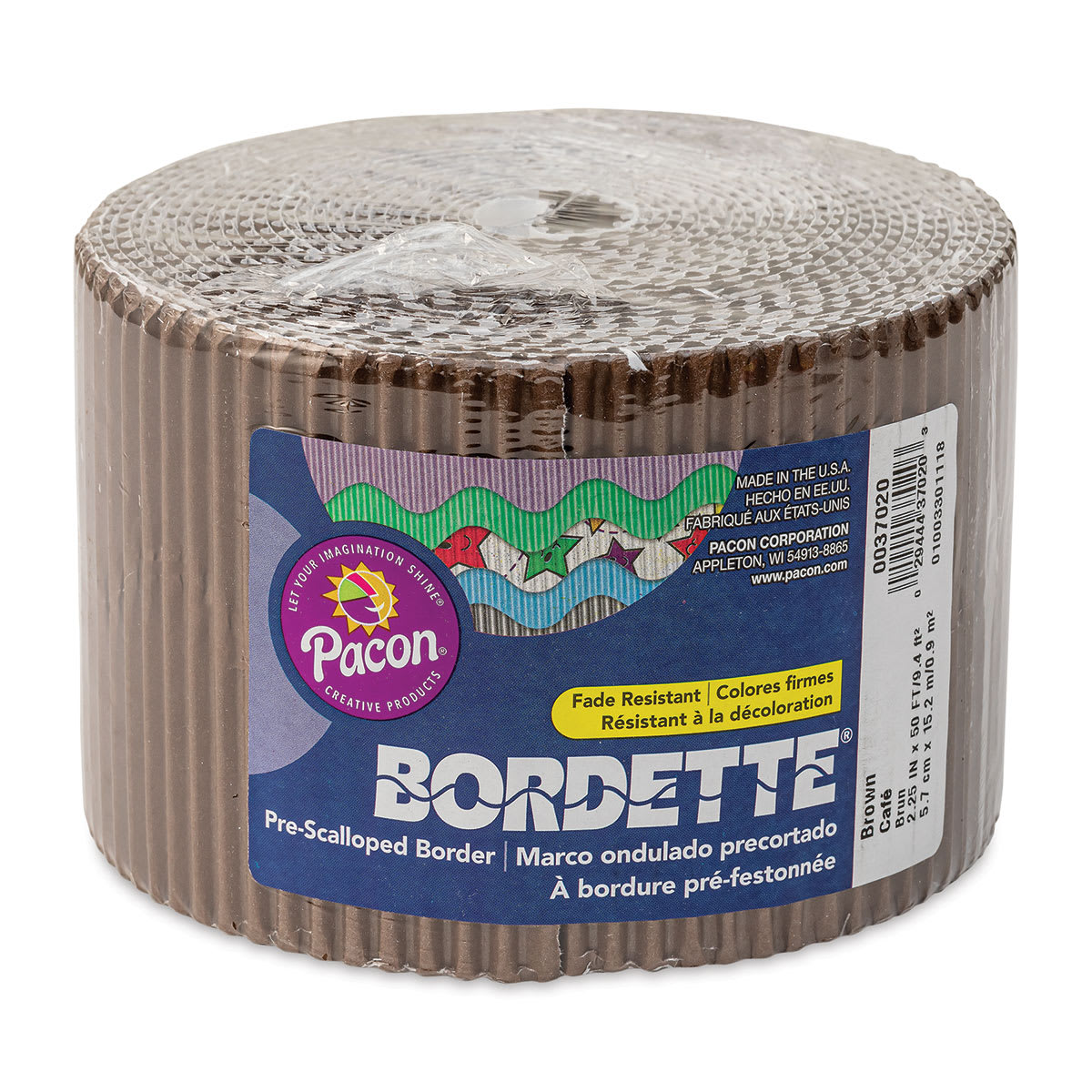 Bordette Scalloped Border - 2-1/4" x 50 ft, Brown