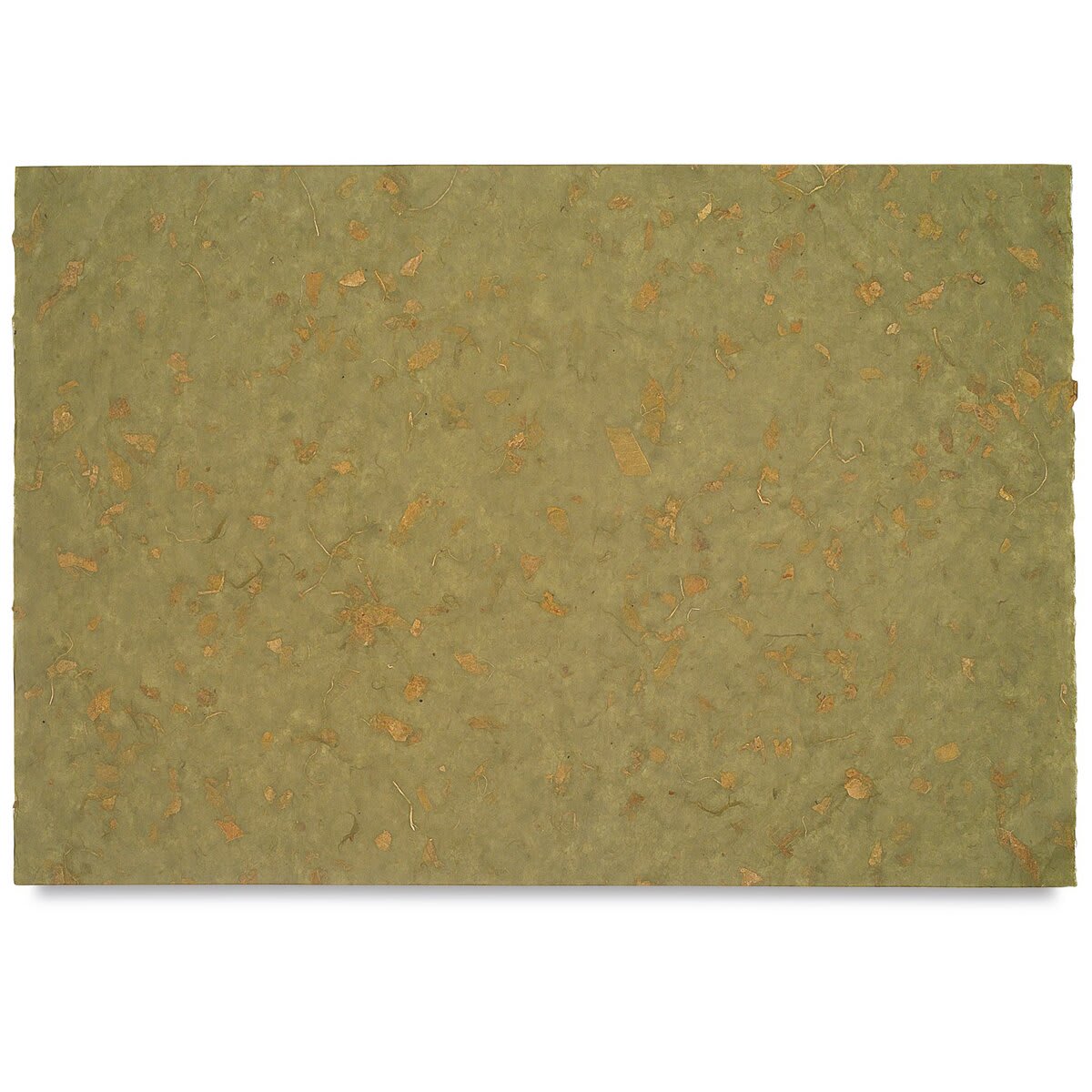 Black Ink Thai Mango Paper - 25" x 37", Olive