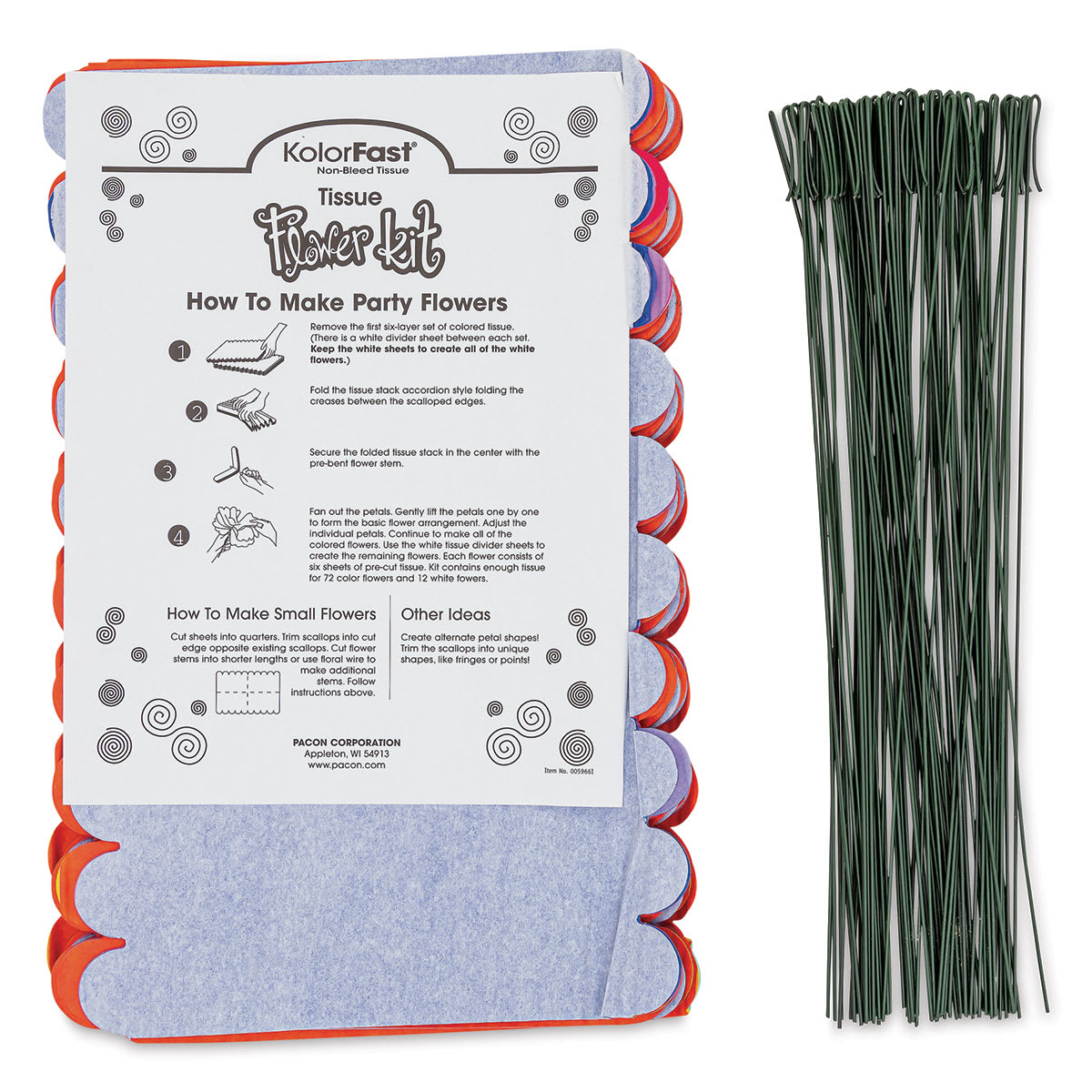 Tissue Flower Kit, 84 Flower Kit (out of packaging)