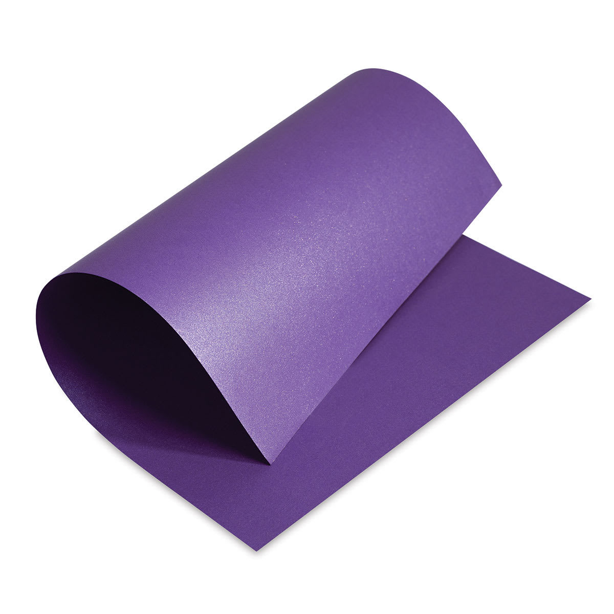 Fabriano Cocktail Paper - Single sheet of Purple Rain shown curled