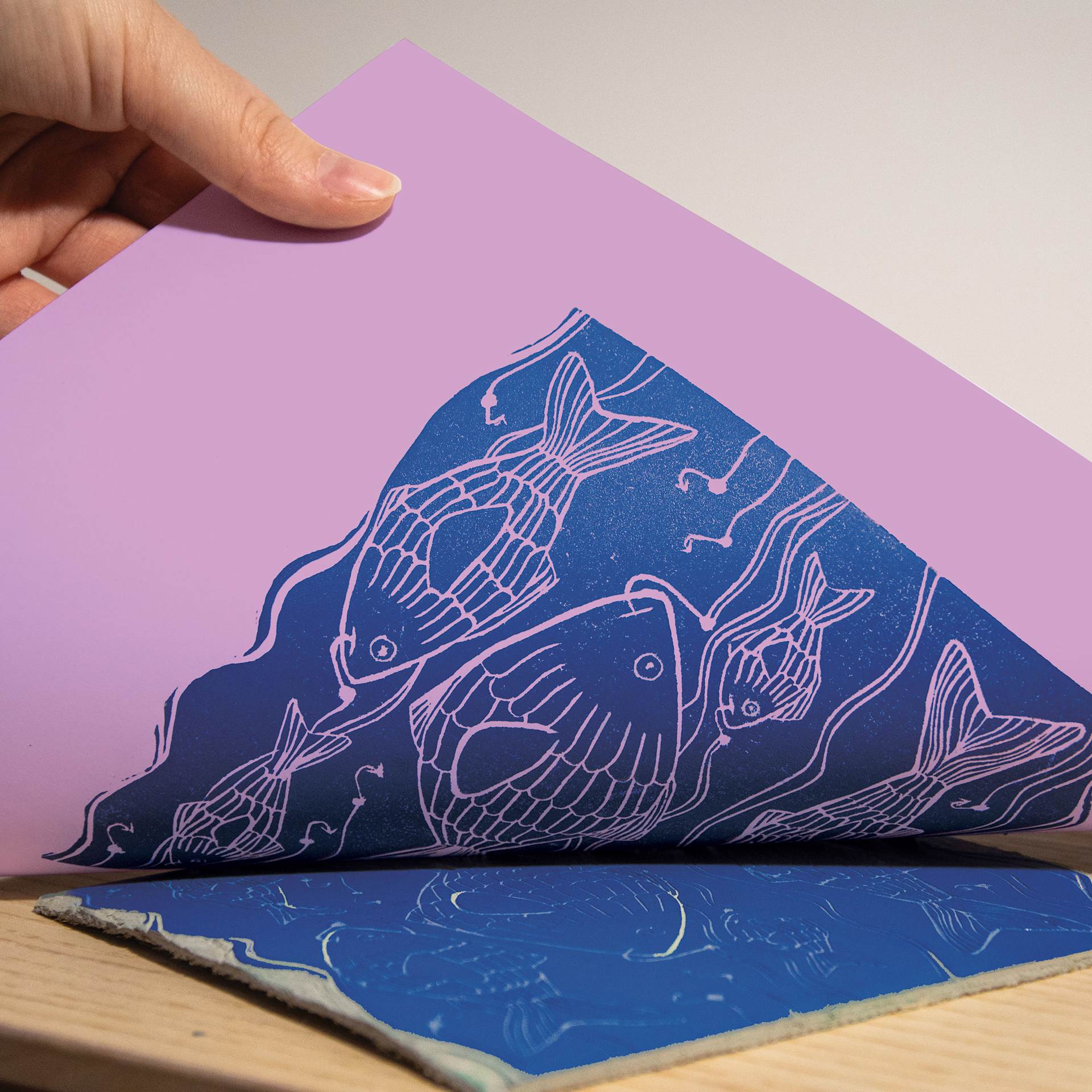 Blick Premium Construction Paper - 19-1/2" x 27-1/2", Sky Blue, Single Sheet, printmaking project