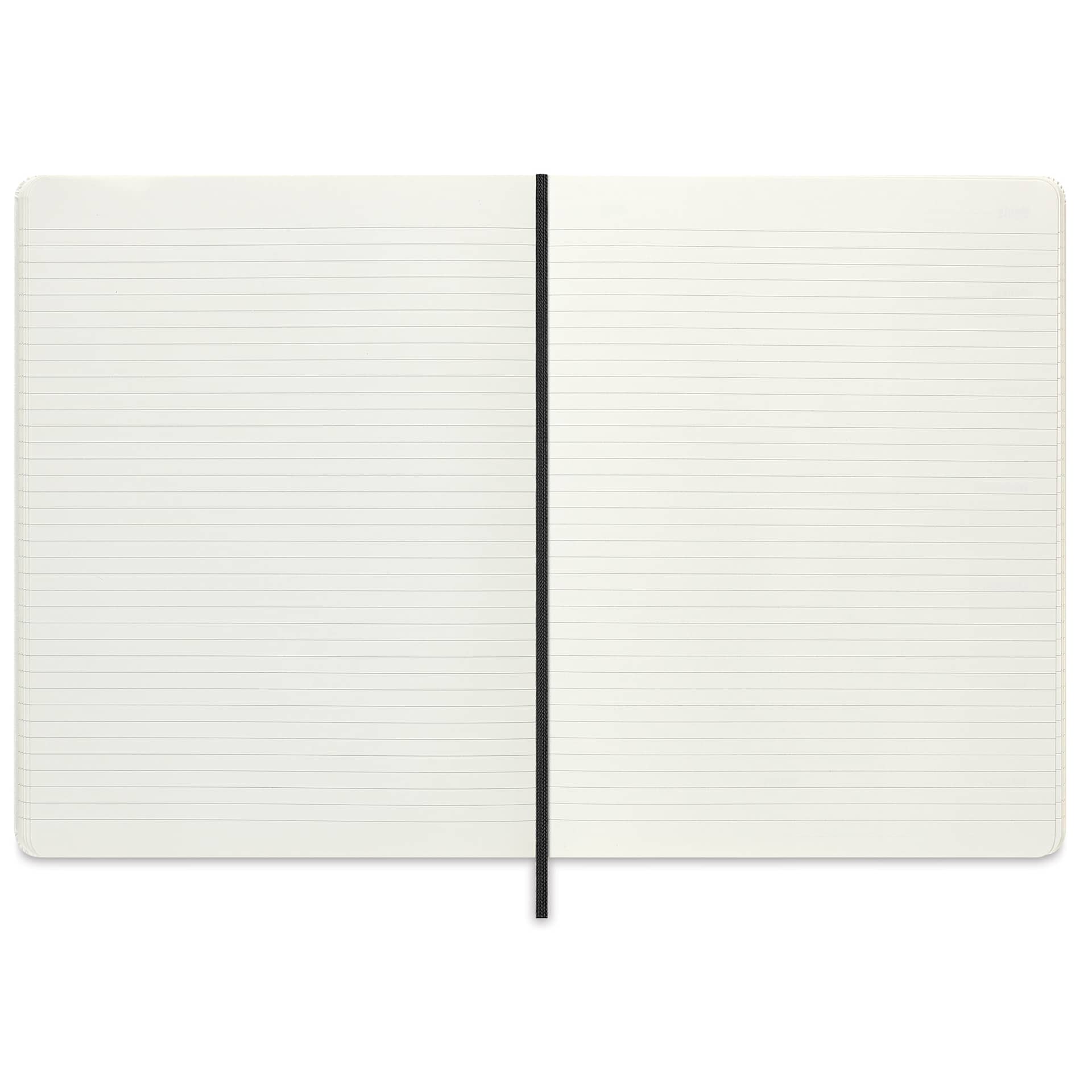 Moleskine Lorenzo Petrantoni Ruled Notebook (open to show lined paper)