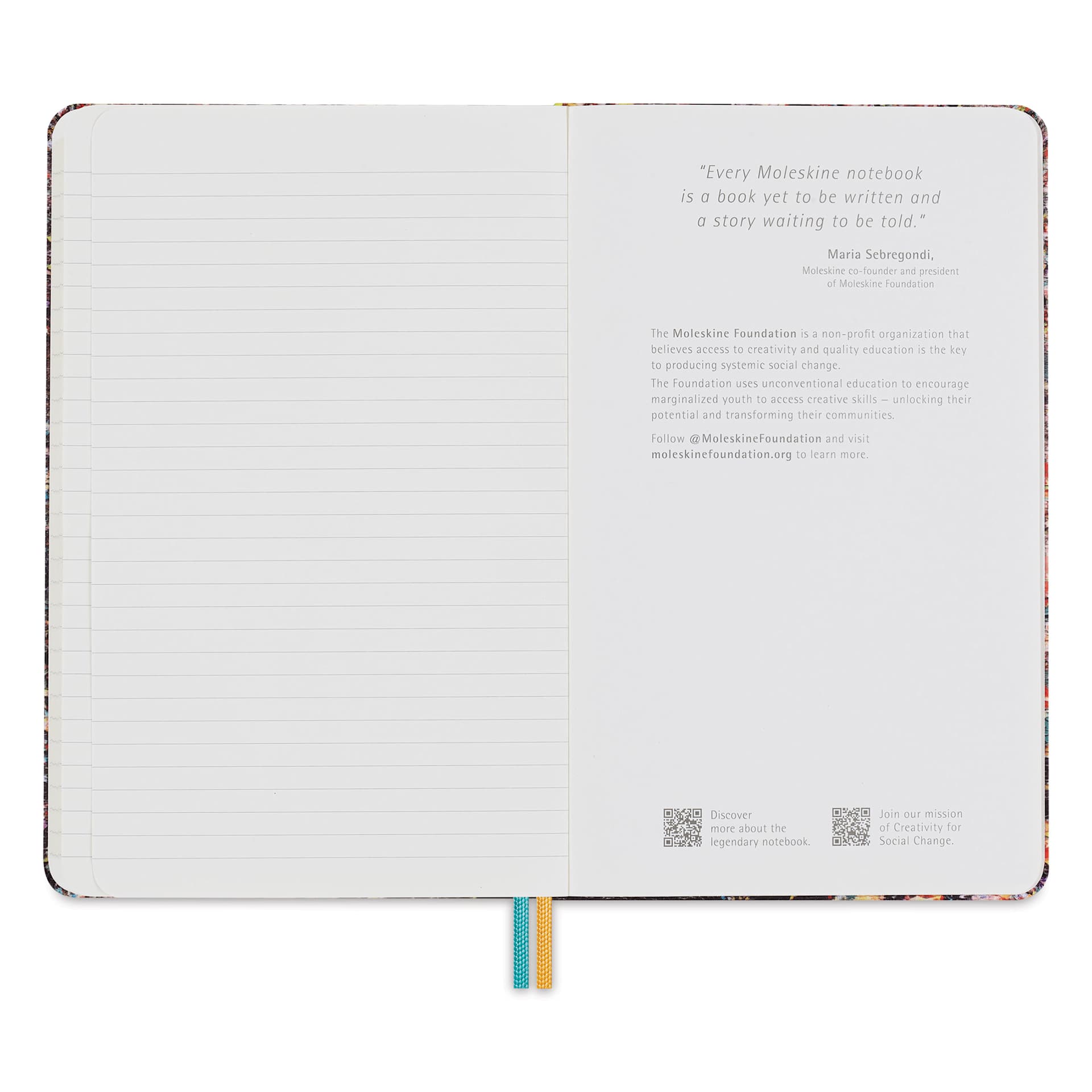 Moleskine Year of the Dragon Notebook by Zeng Fanzhi - 8-1/4" L x 5" W, back inside cover