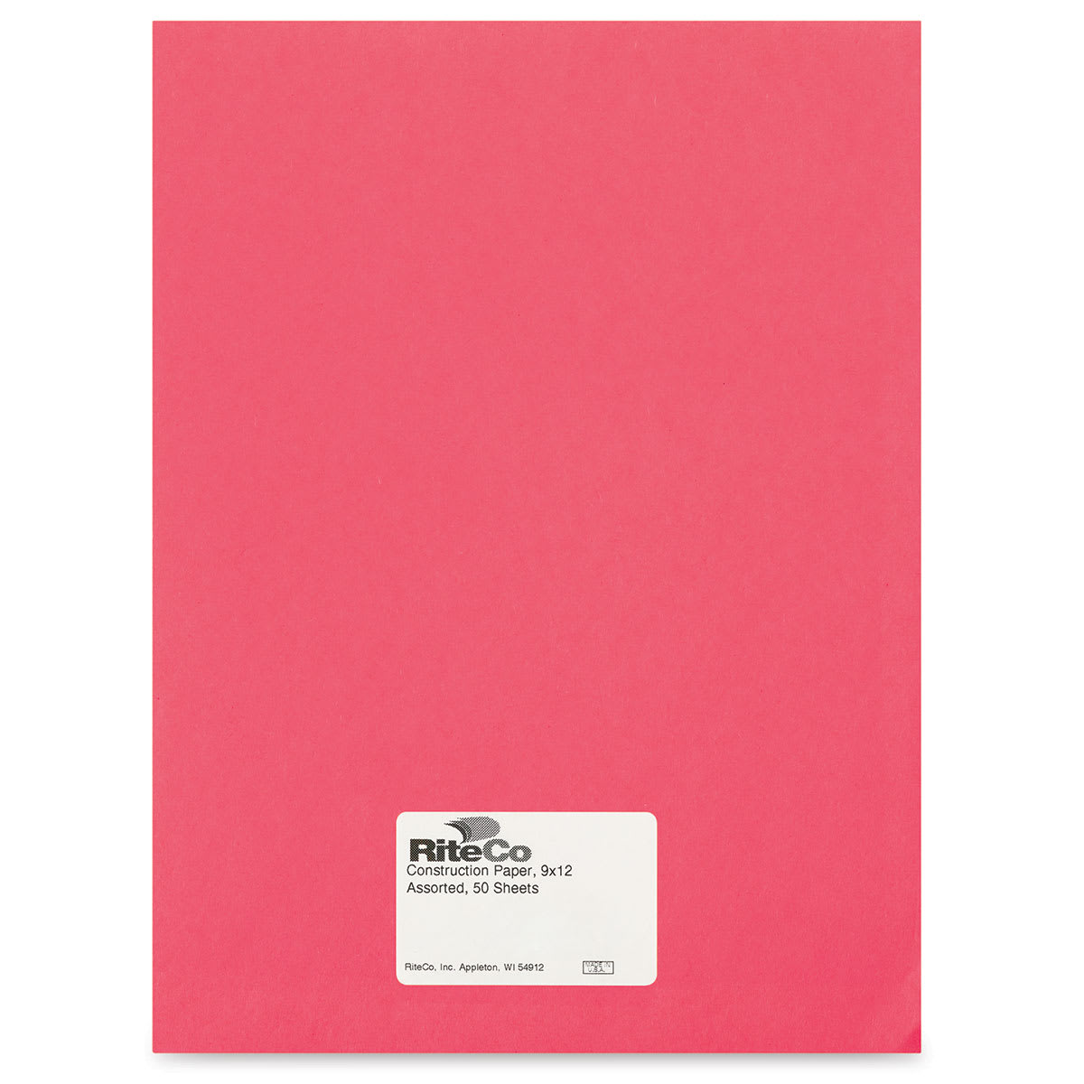 RiteCo Construction Paper - Scarlet, 9" x 12", 50 Sheets