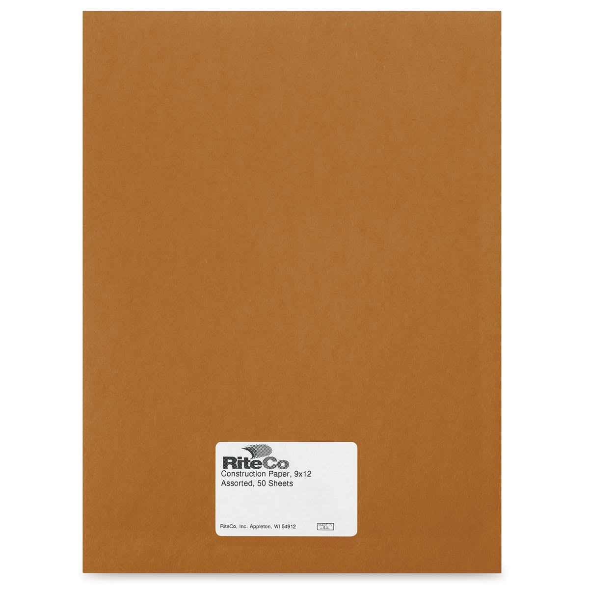 RiteCo Construction Paper - Brown, 9" x 12", 50 Sheets