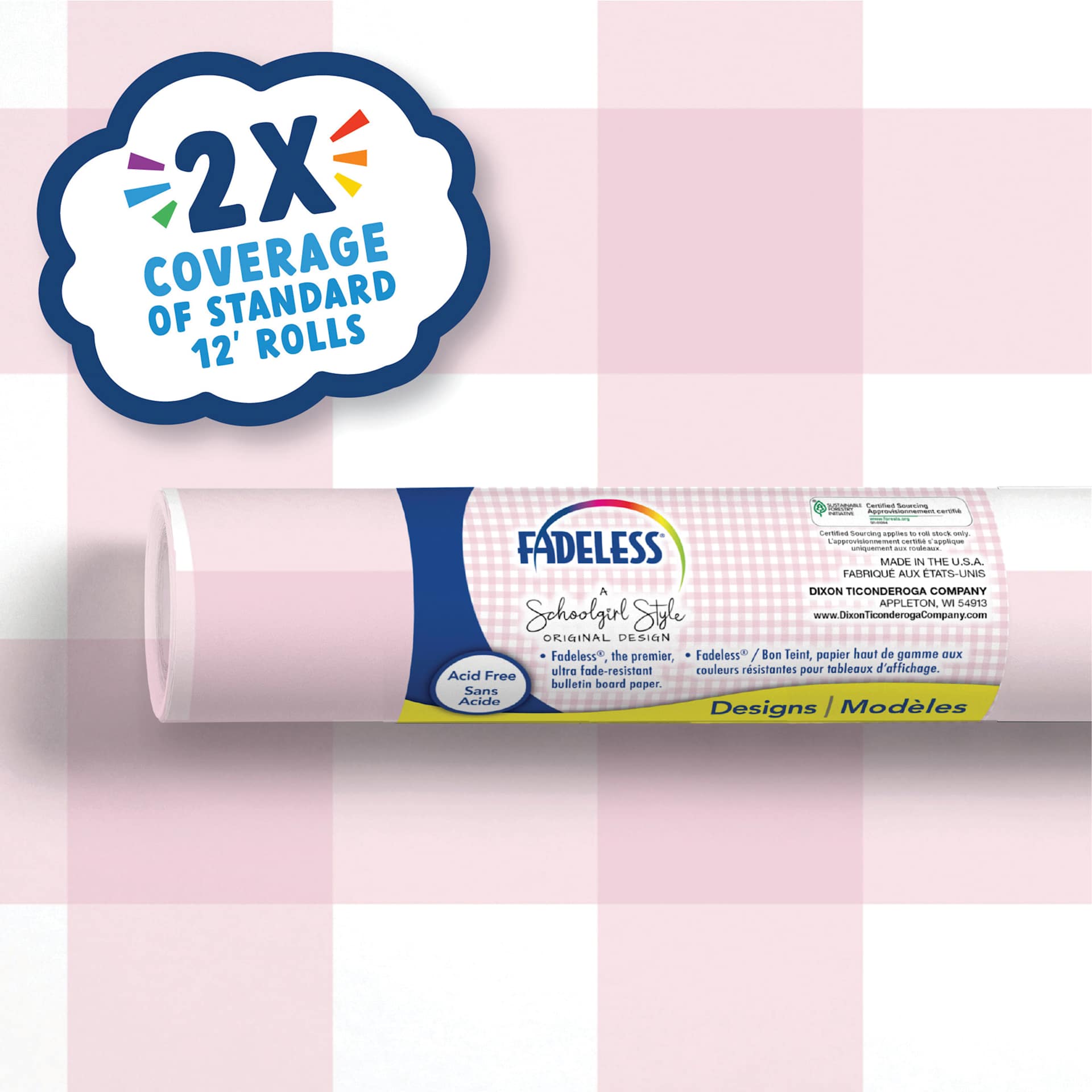 2x coverage of standard 12' rolls.