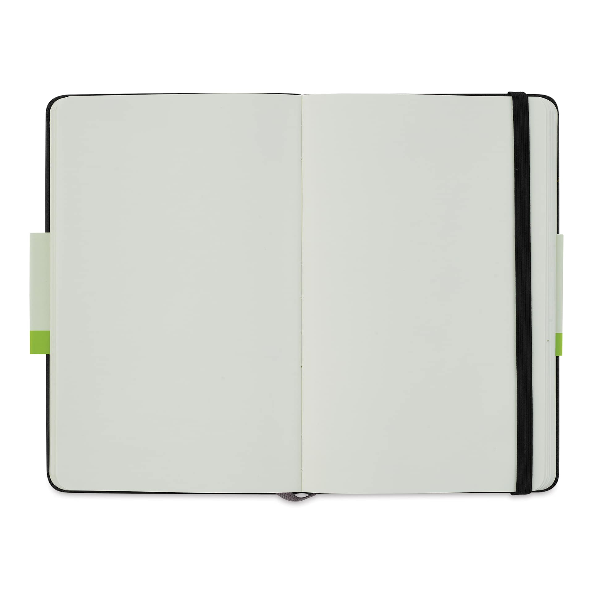 Moleskine Classic Hardcover Notebook - Black, Blank, 6-7/8" x 4-1/2" (open to show paper)