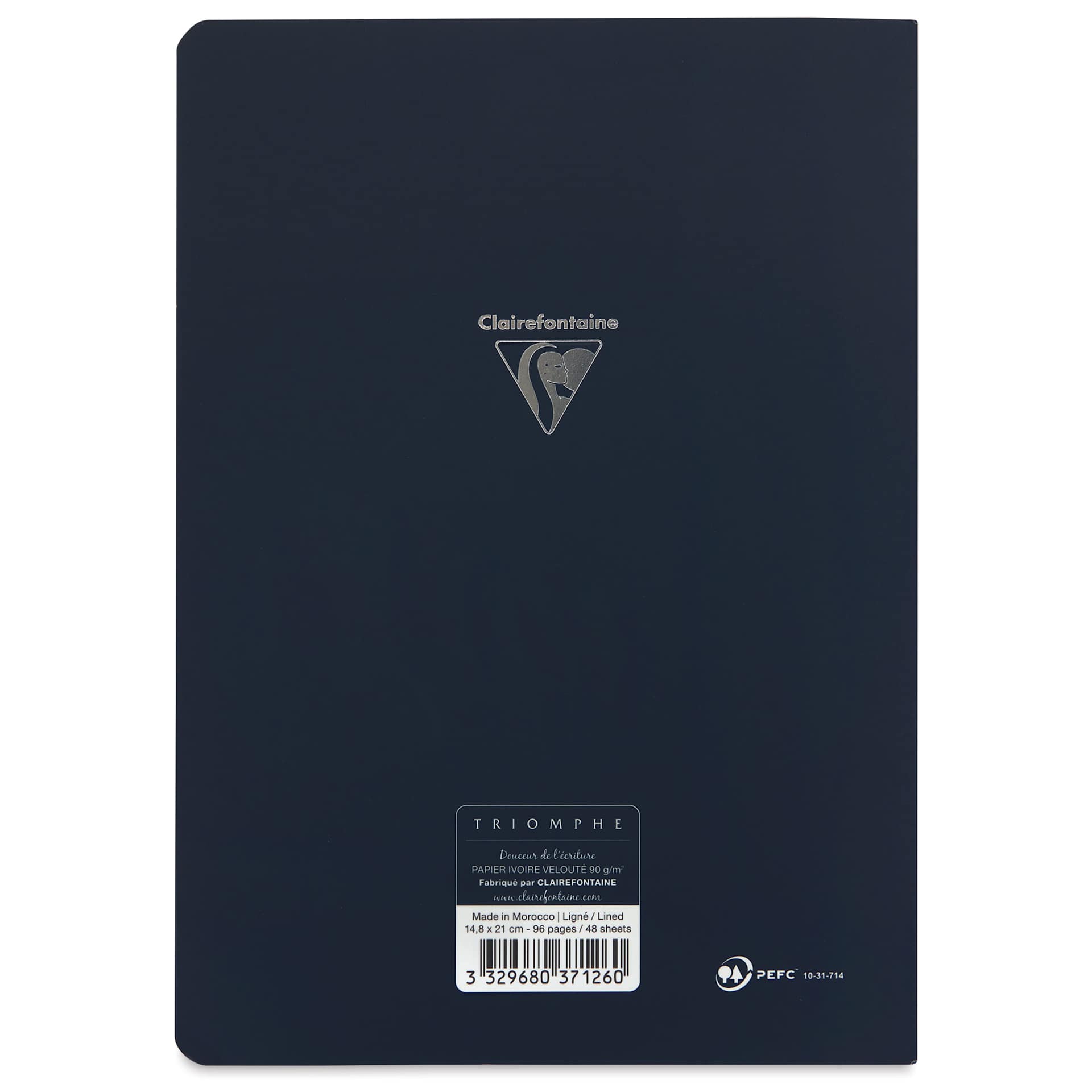 Clairefontaine Triomphe Notebook - Blue, A5, Ruled, Portrait, back
