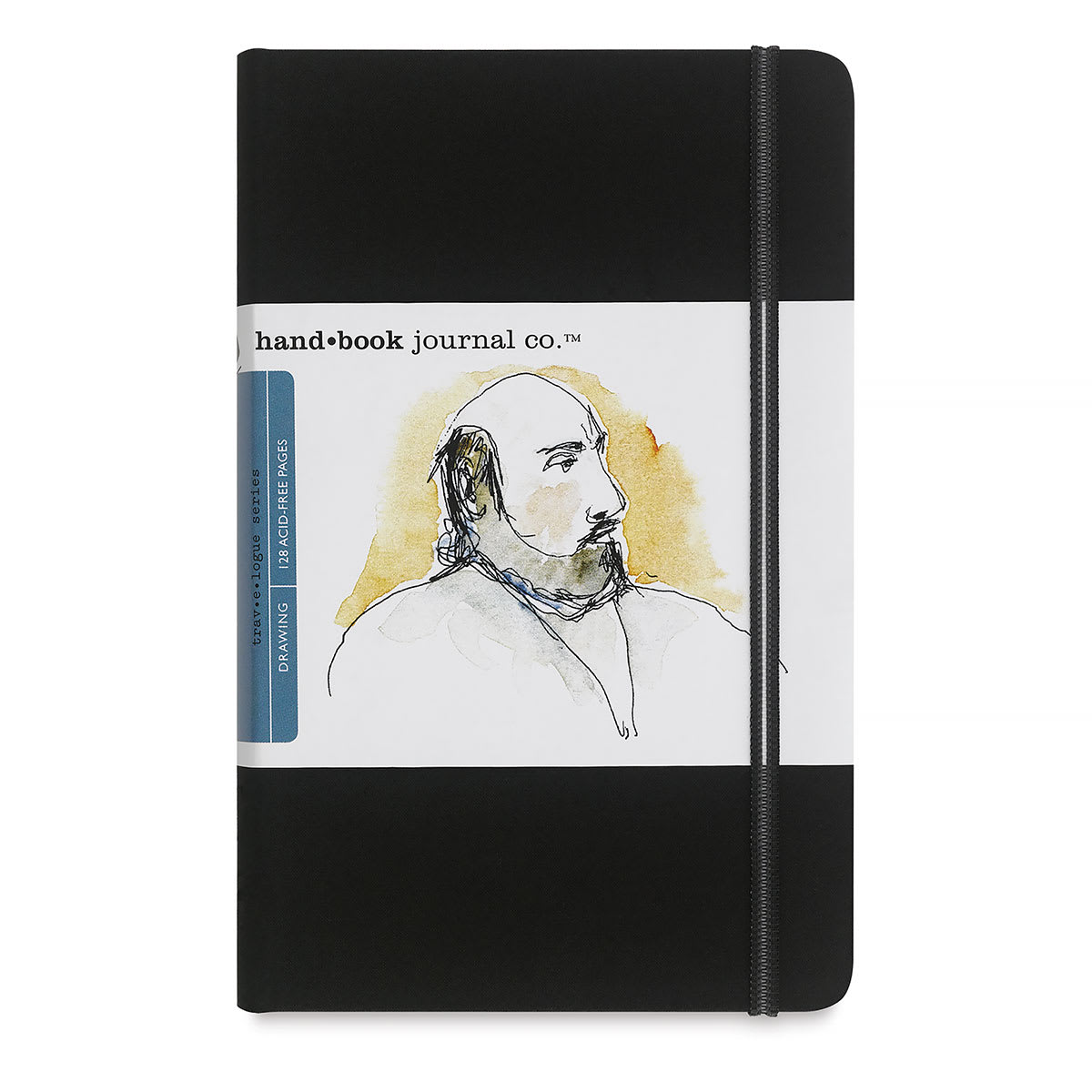 Hand Book Artist Journal - 8 1/4" x 5-1/2", Ivory Black, Portrait, 128 Pages