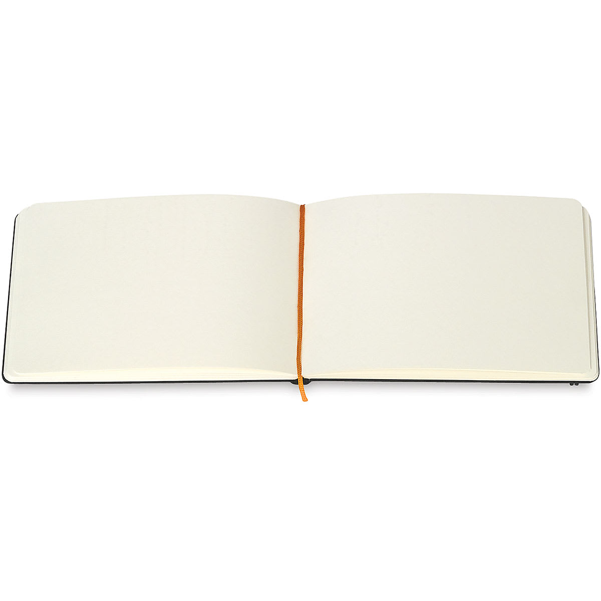 Hand Book Artist Journal - 5-1/2" x 8 1/4", Ivory Black, Landscape, 128 Pages - open