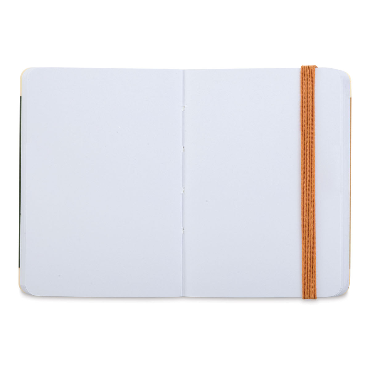 Pentalic Recycled Traveler's Sketchbook - 4-1/8'' x 2-7/8'', Orange (Open)
