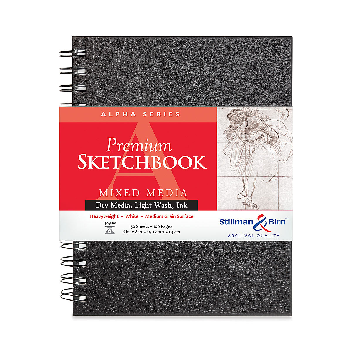 Stillman & Birn Alpha Series Sketchbook - 8" x 6", Portrait, Wirebound, 50 Sheets Stillman & Birn Alpha Series Sketchbook - 8" x 6", Portrait, Wirebound, 50 Sheets