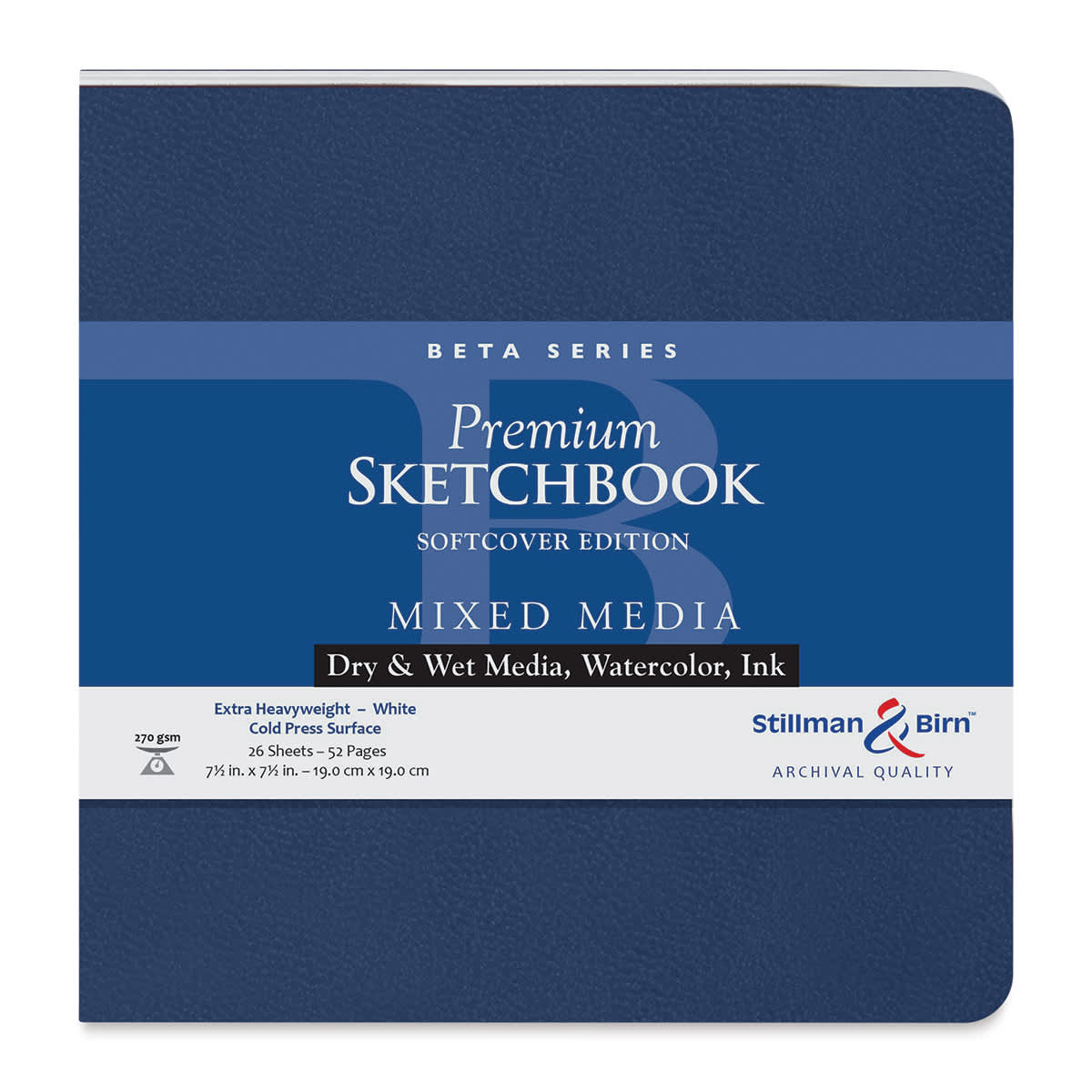 Stillman & Birn Beta Series Sketchbook - 7-1/2" x 7-1/2", Soft Cover