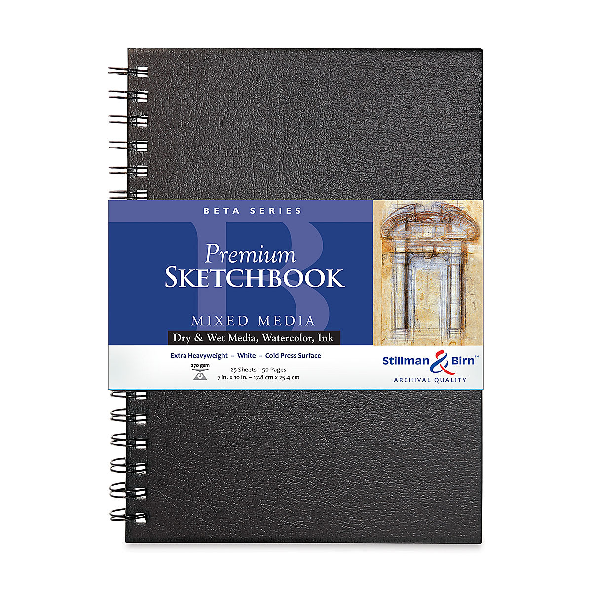 Stillman & Birn Beta Series Sketchbook - 10" x 7", Portrait, Wirebound, 25 Sheets