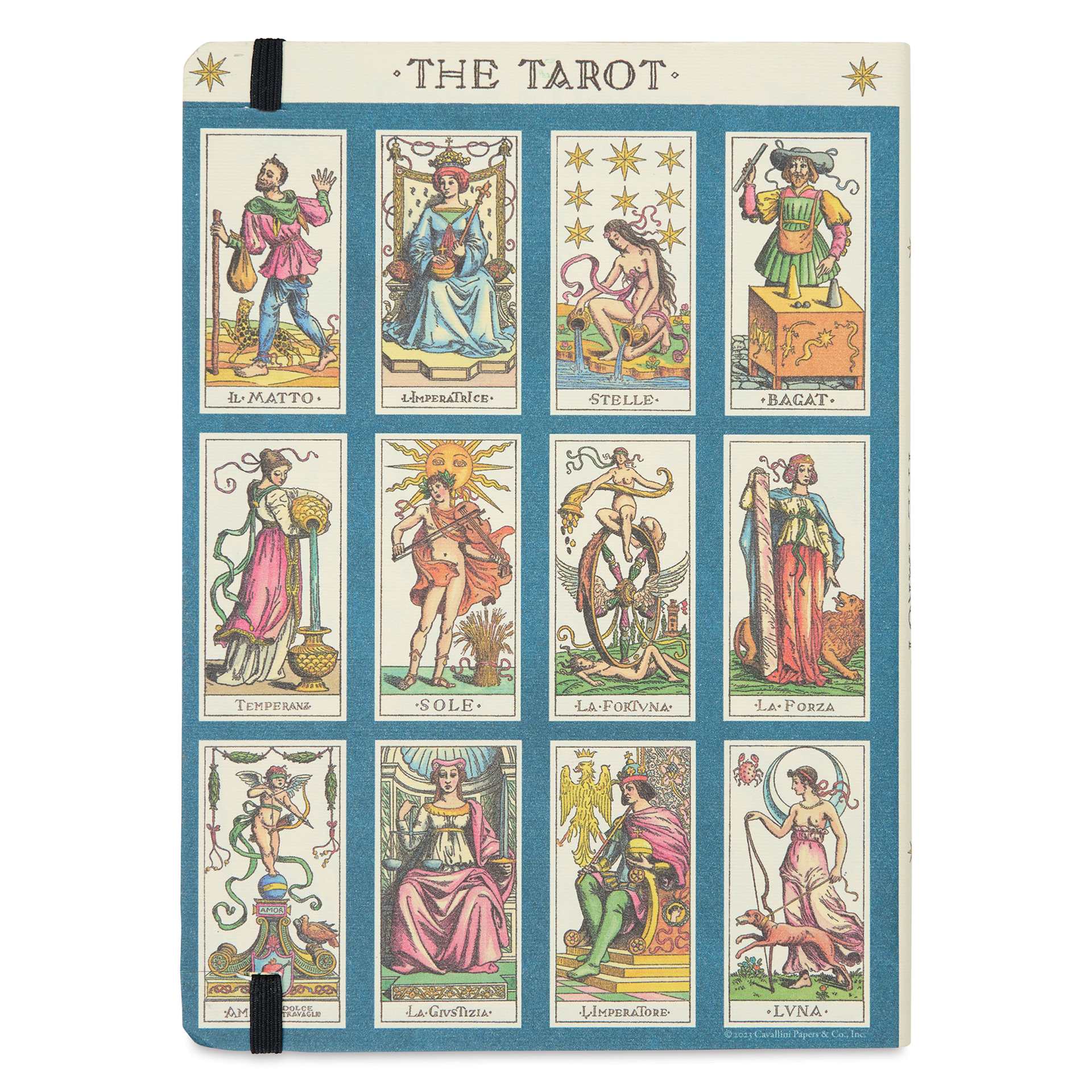 Cavallini Vintage Tarot Large Notebook back cover