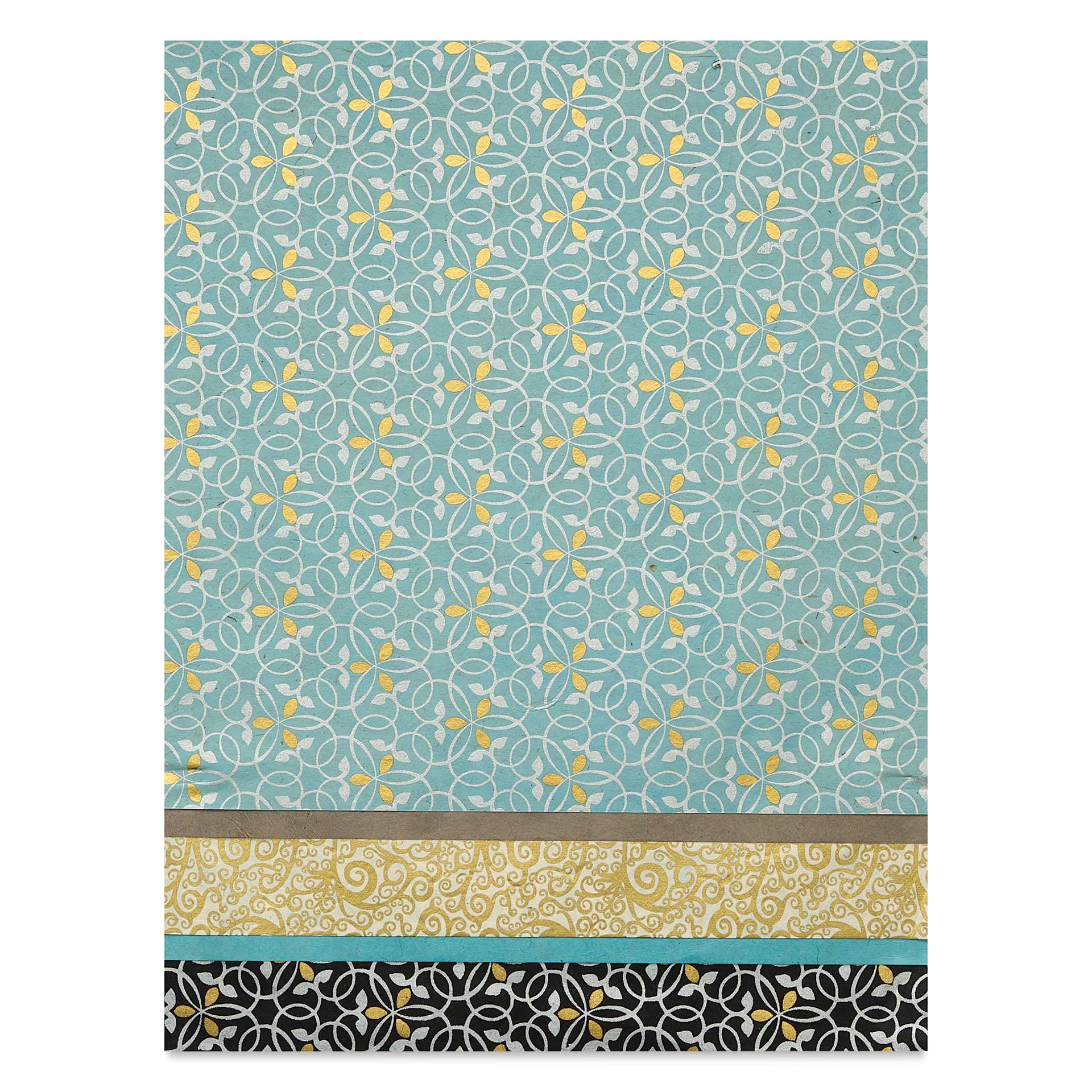 Aitoh Decorative Lokta Paper Pack - Mica, 12" x 12", Pkg of 5