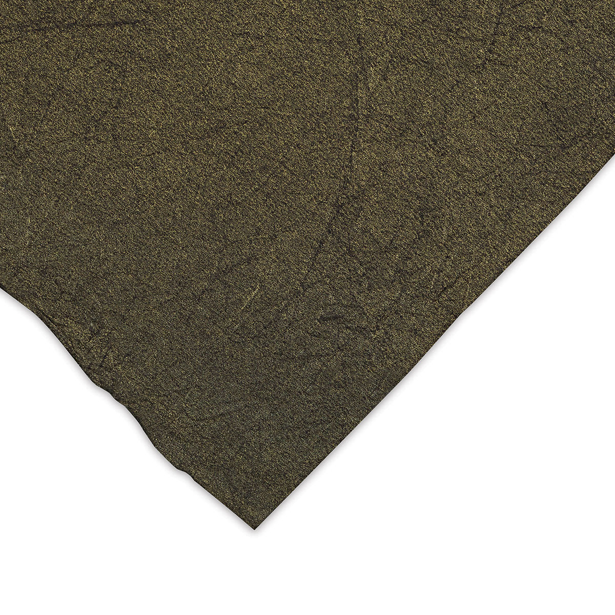 Black Ink Thai Soft Metallic Momigami Paper - Closeup of Bronze paper showing color and texture