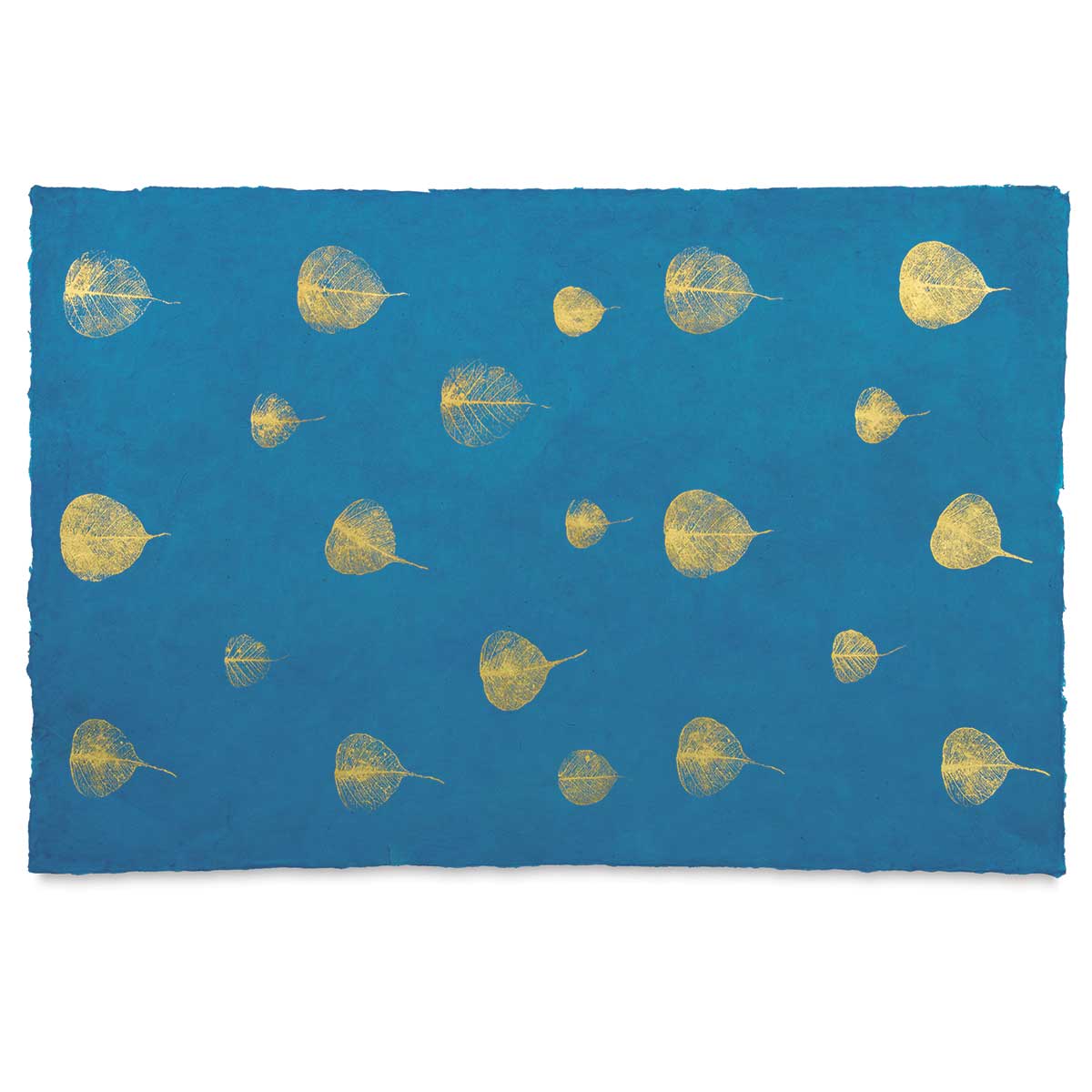Nepalese Gold Bodhi Paper - Full sheet of Blue/Gold Paper
