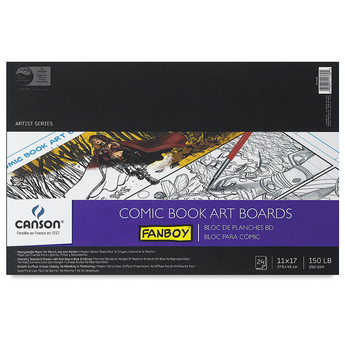 Canson Fanboy Comic Book Art Boards - 11" x 17", 24 Sheets