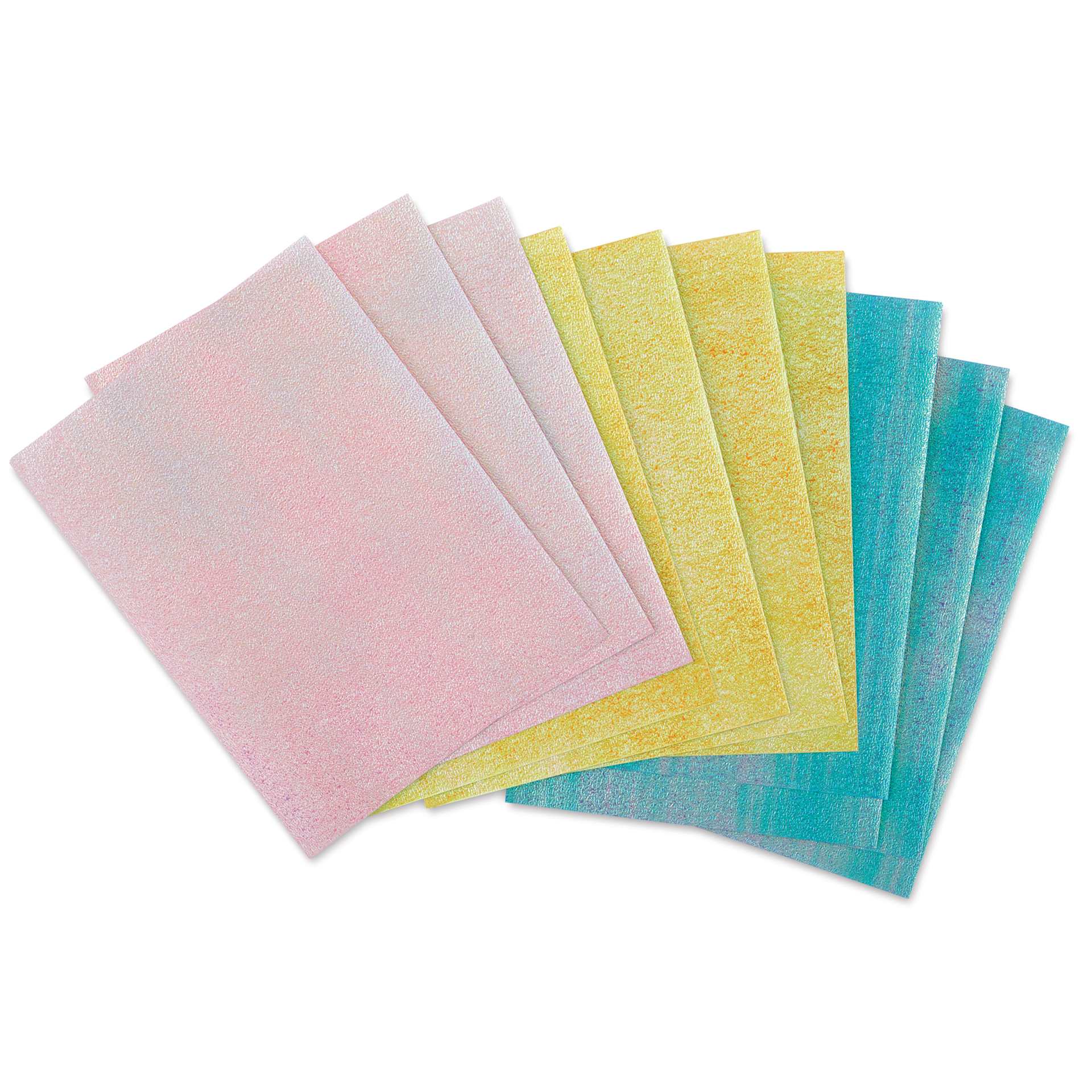 Black Ink Iridescent Paper Scrap Pack (papers fanned out)