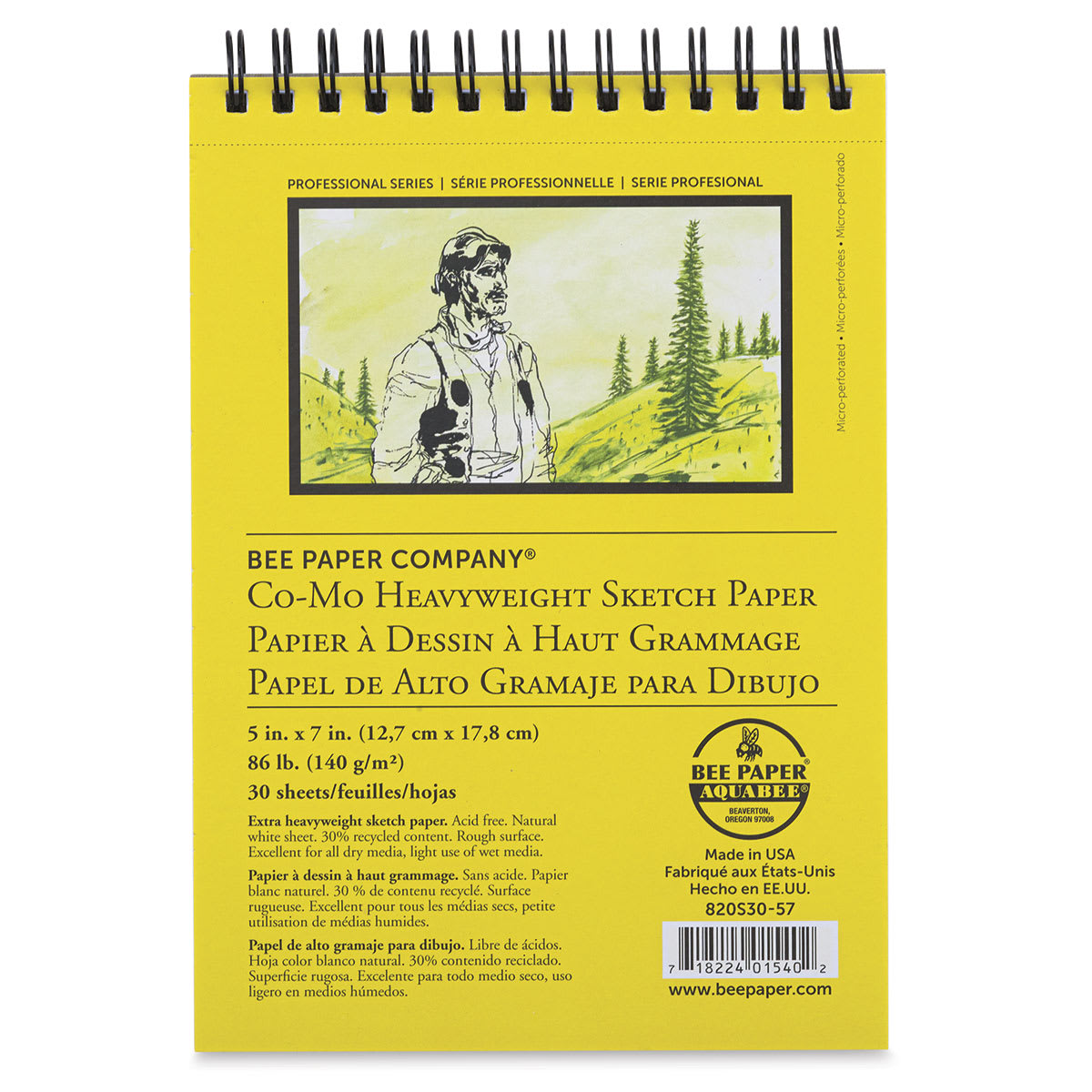 Bee Paper Co-Mo Sketch Pad - 5" x 7", 30 Sheets