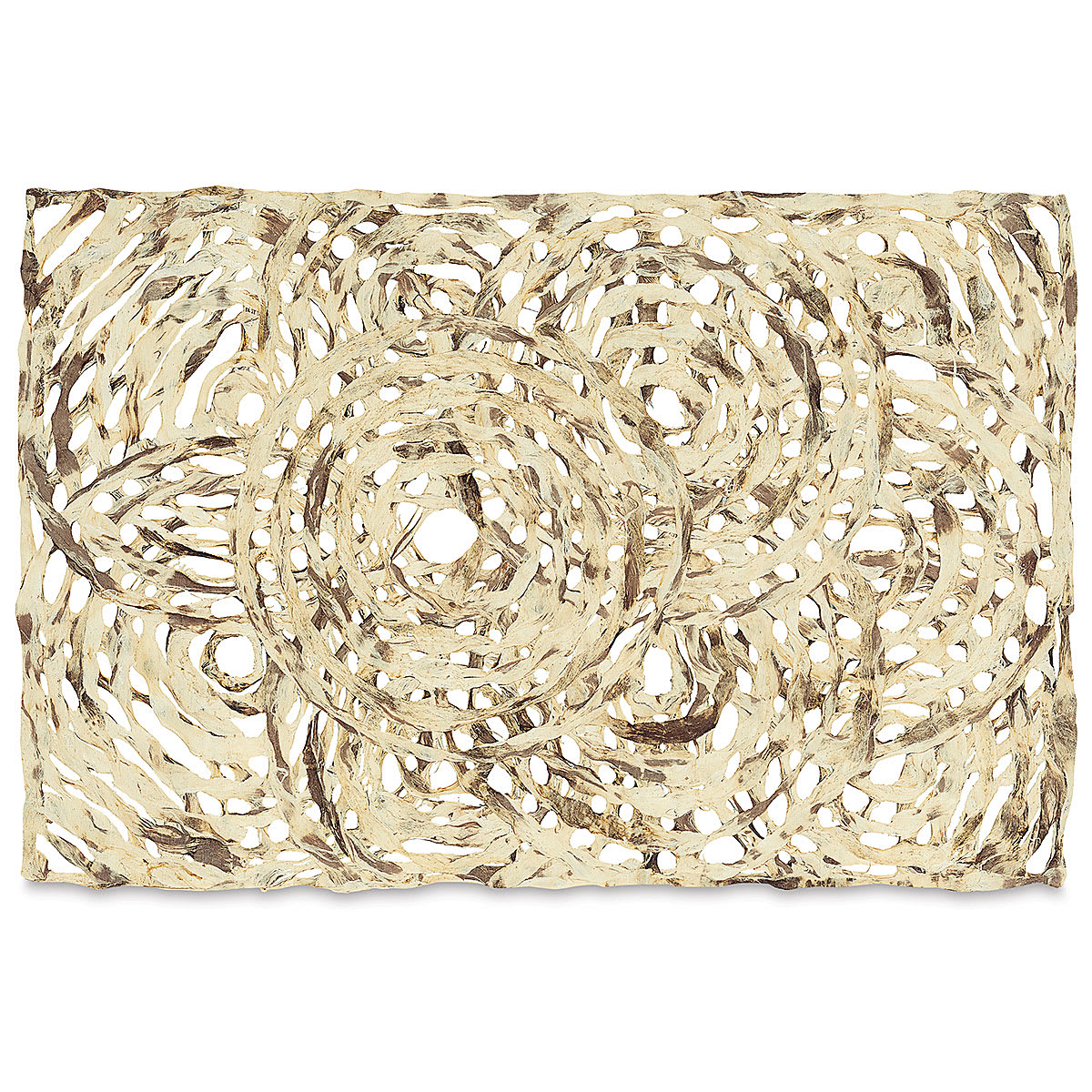 Black Ink Amate Bark Papers - Top view of Bark paper in Circulous Marble pattern