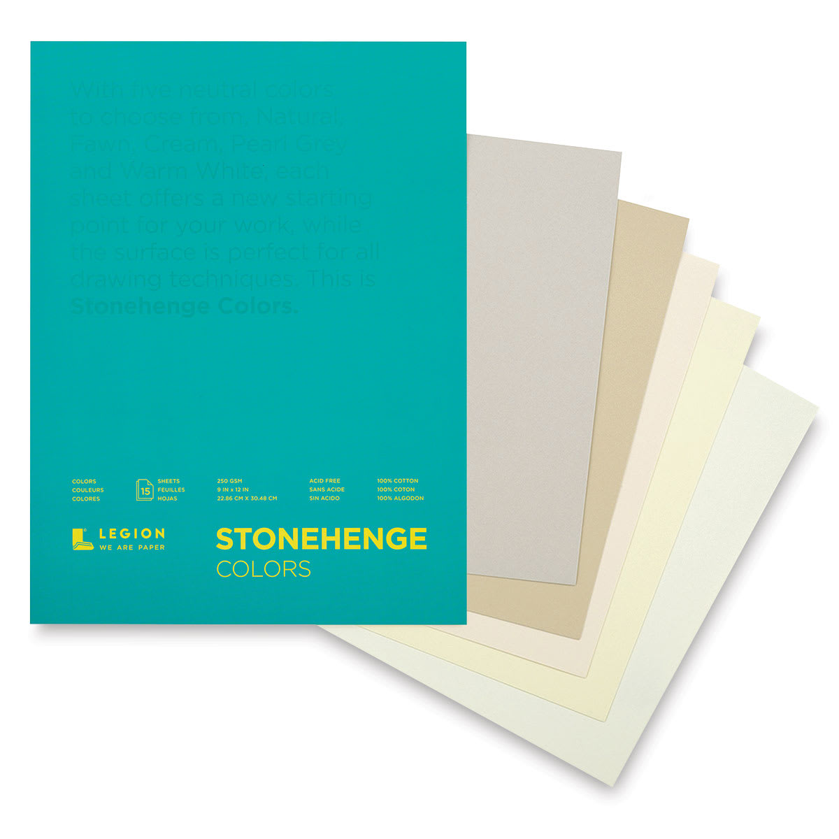 Legion Stonehenge Drawing Paper Pads - Assorted Colors Legion Stonehenge Drawing Paper Pads - Assorted Colors