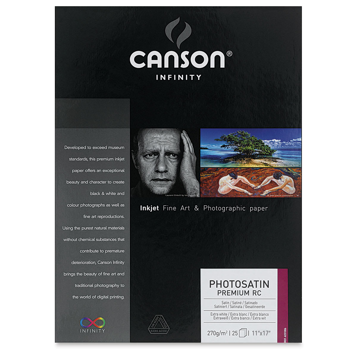 Canson Infinity PhotoSatin Art Papers - 11" x 17", Premium Resin Coated, Single Sheet